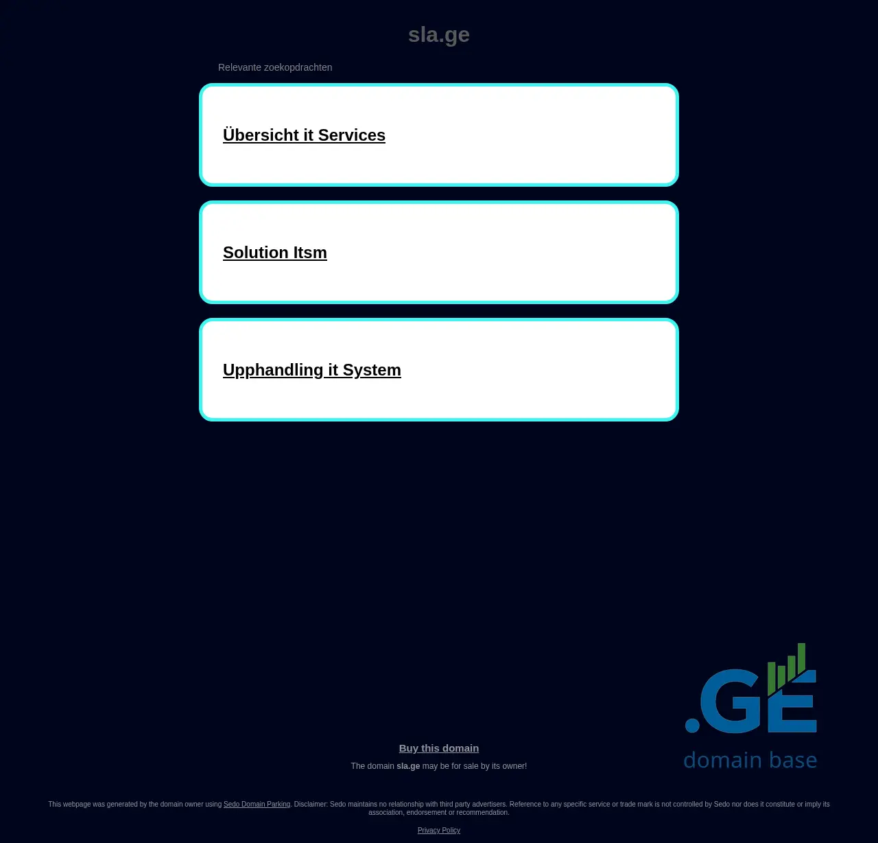 Screenshot of the site sla.ge