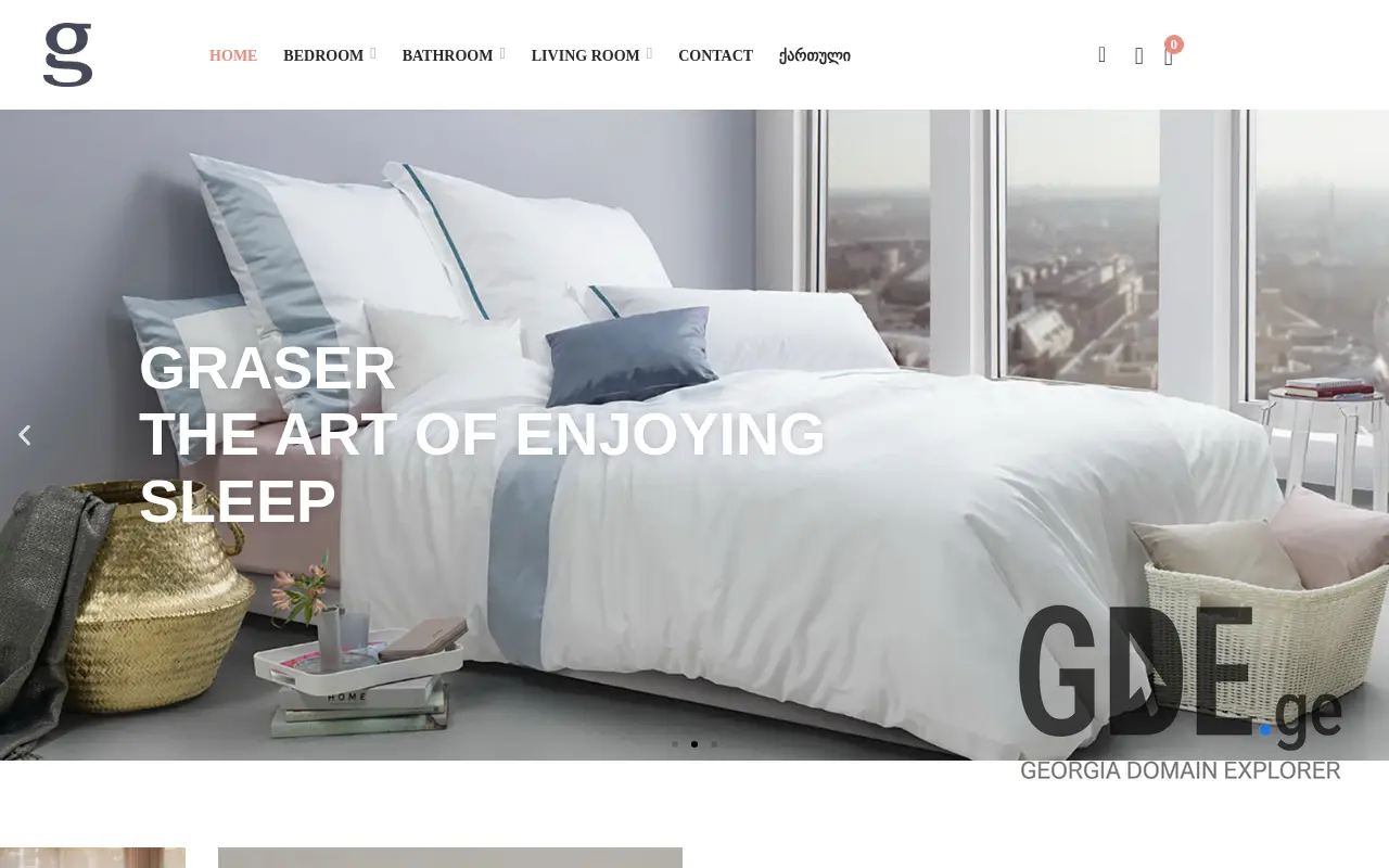 Screenshot of the site sleepgallery.ge at 2025-11-28