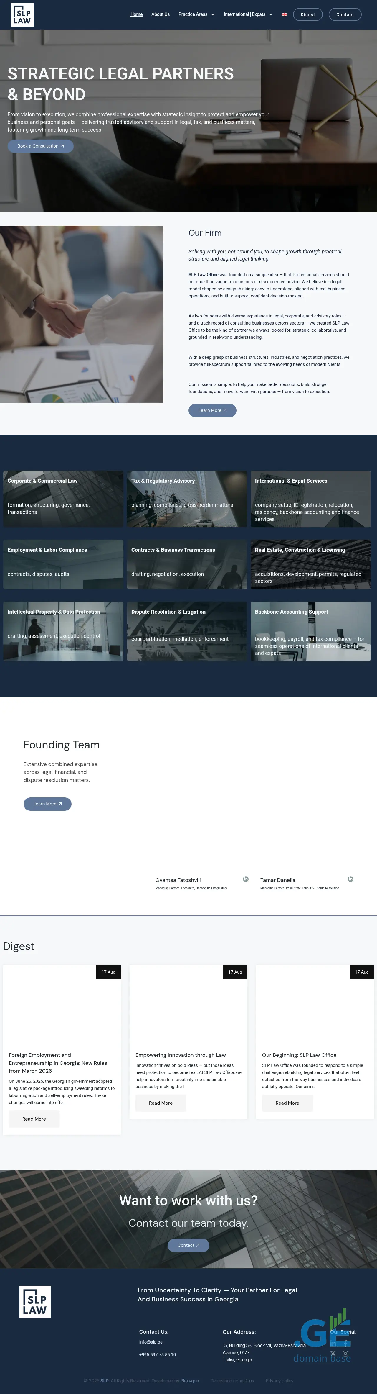 Screenshot of the site slp.ge