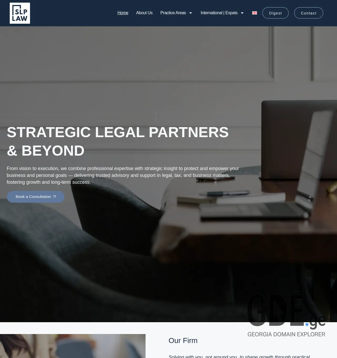 Screenshot of the site slp.ge at 2025-12-03