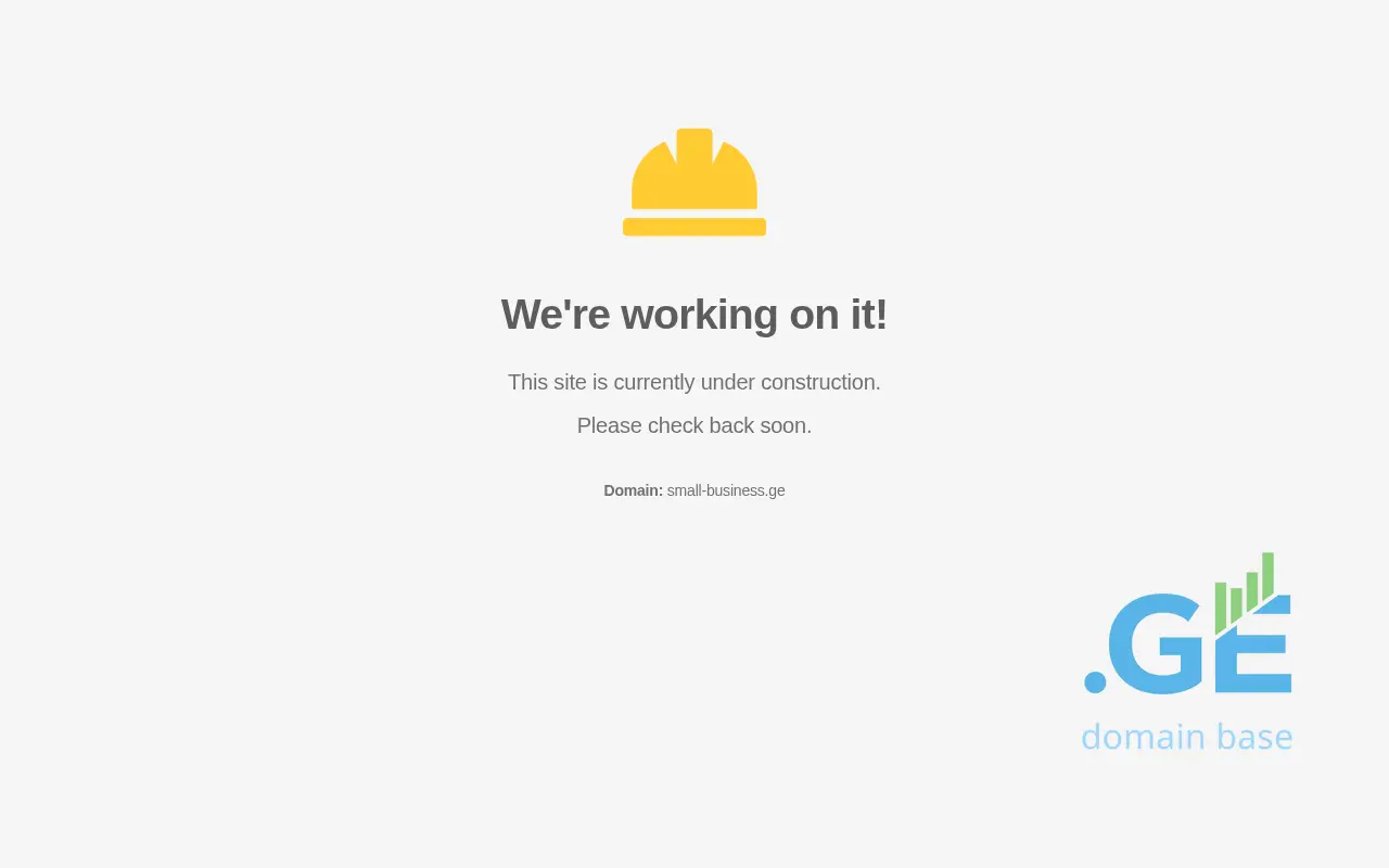 Screenshot of the site small-business.ge