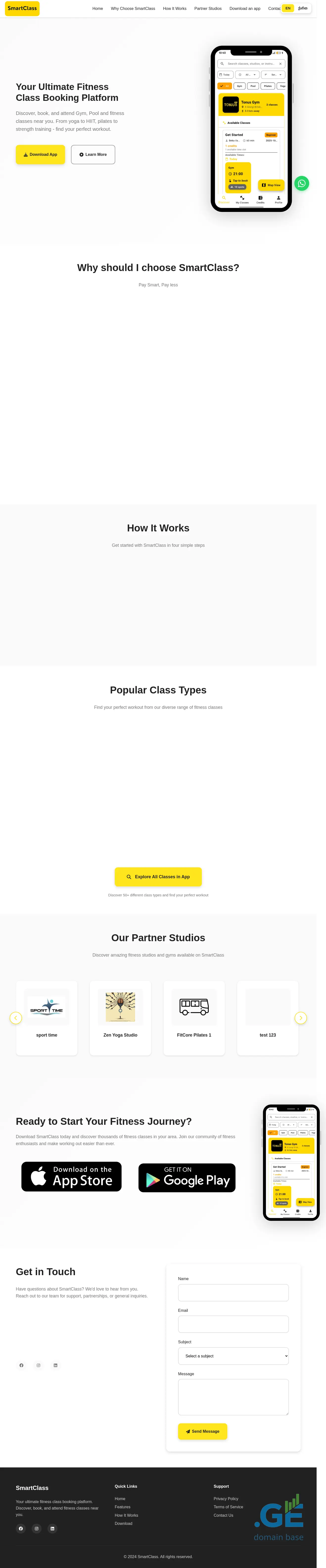 Screenshot of the site smartclass.ge