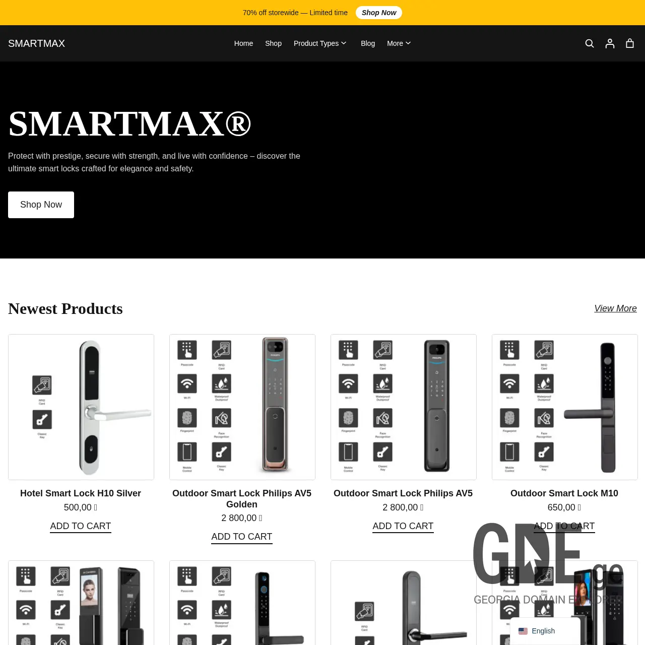 Screenshot of the site smartmax.ge at 2025-12-11