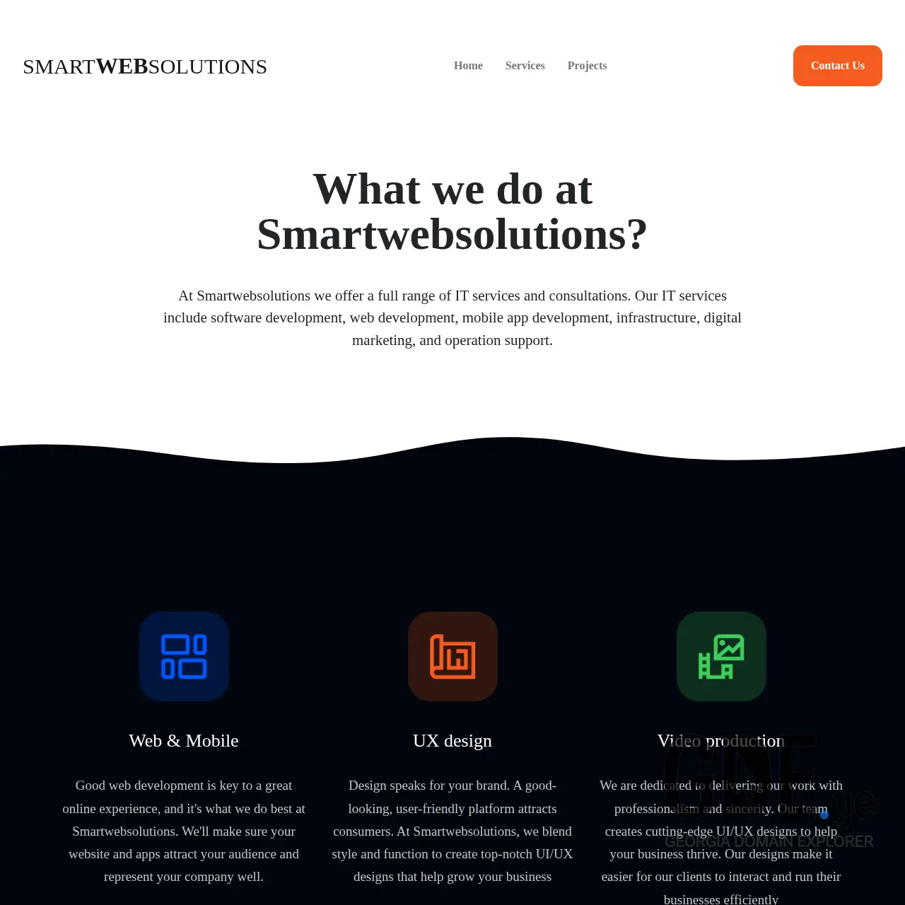 Screenshot of the site smartwebsolutions.ge at 2025-12-11
