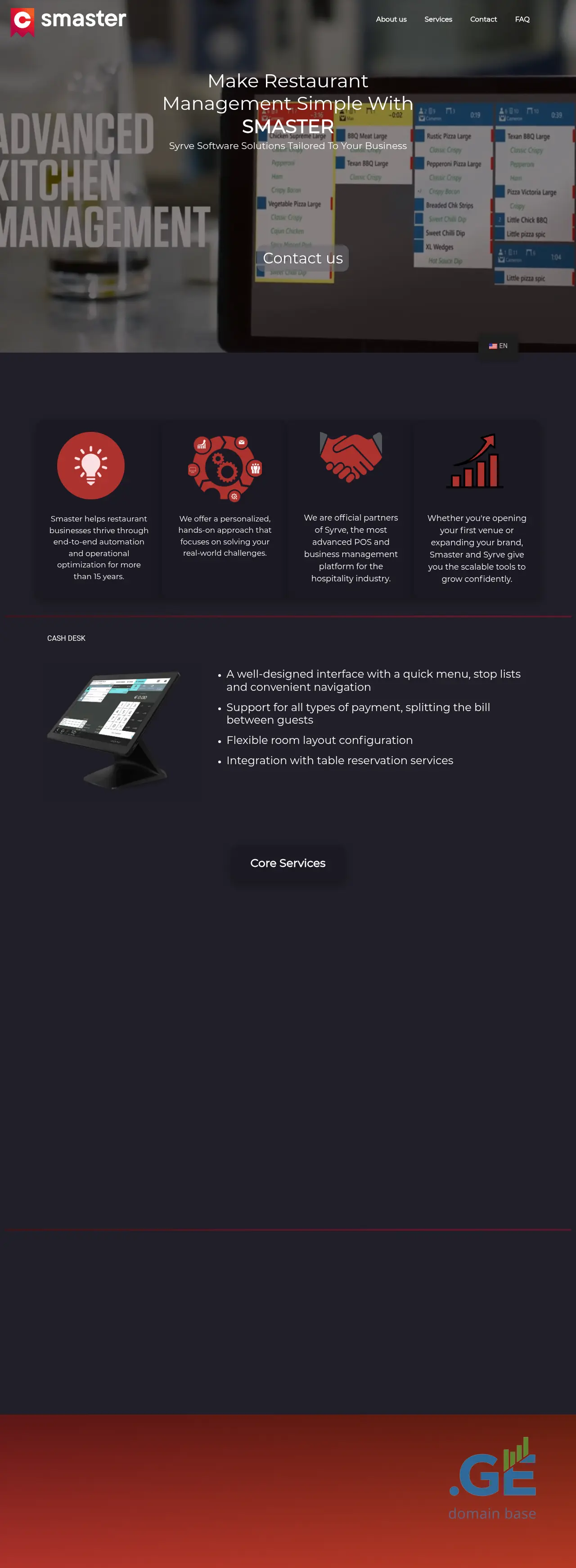 Screenshot of the site smaster.ge