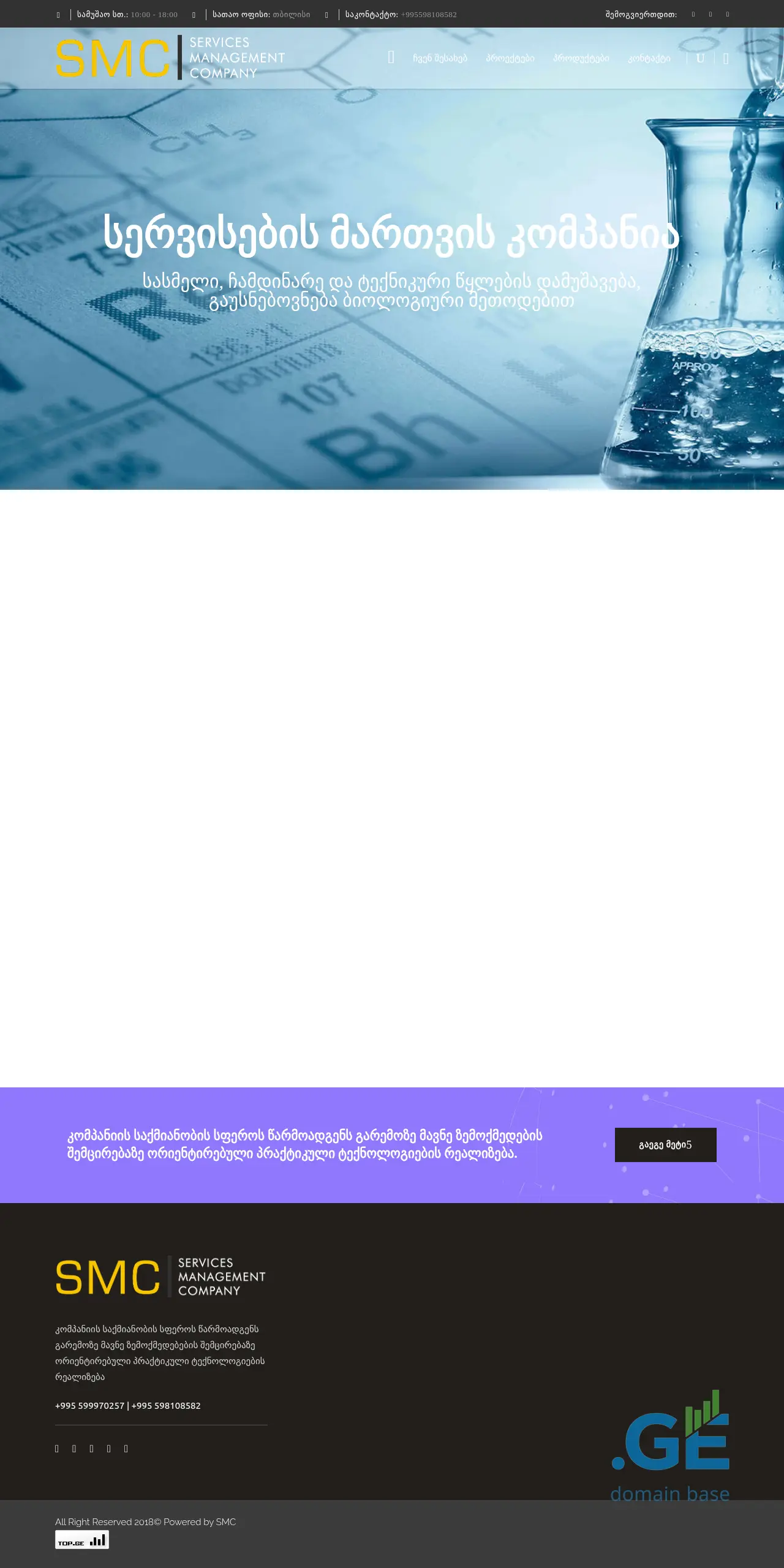 Screenshot of the site smcompany.ge