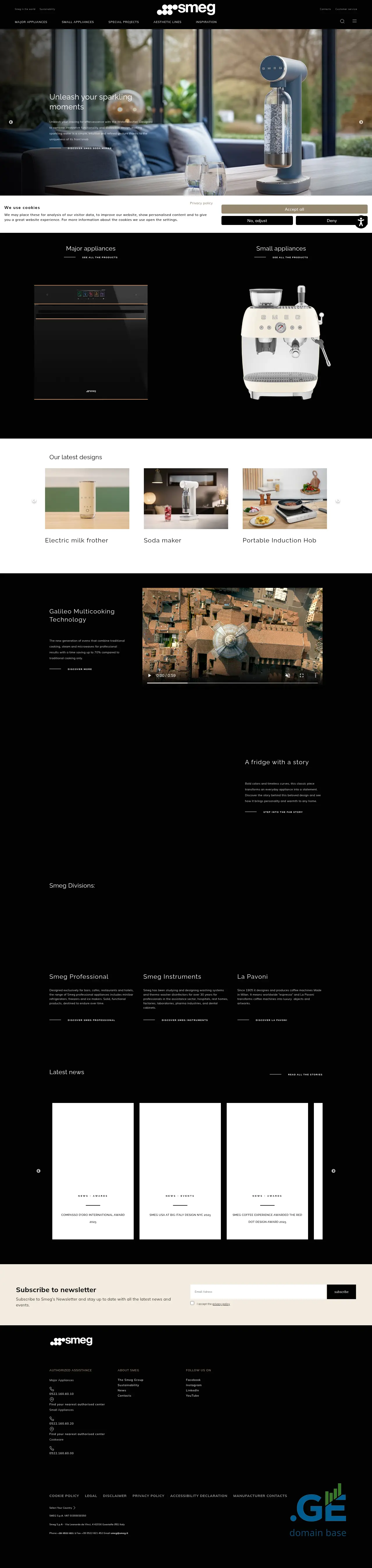 Screenshot of the site smeg.ge