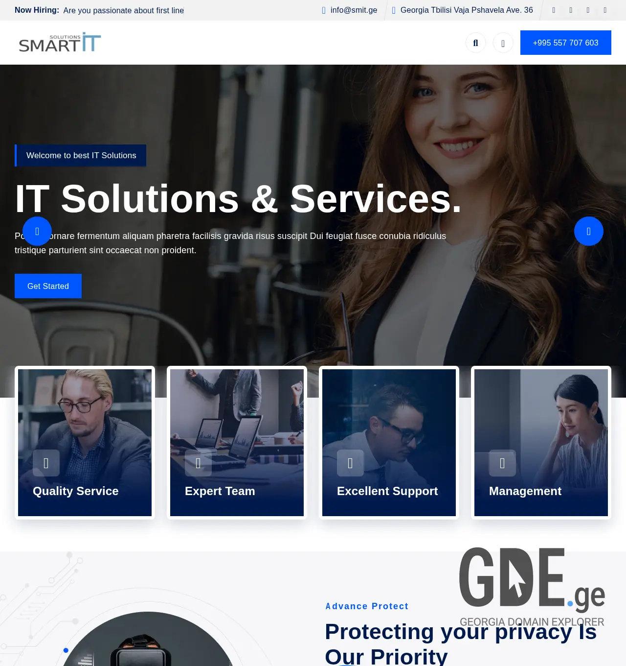 Screenshot of the site smit.ge at 2025-12-03