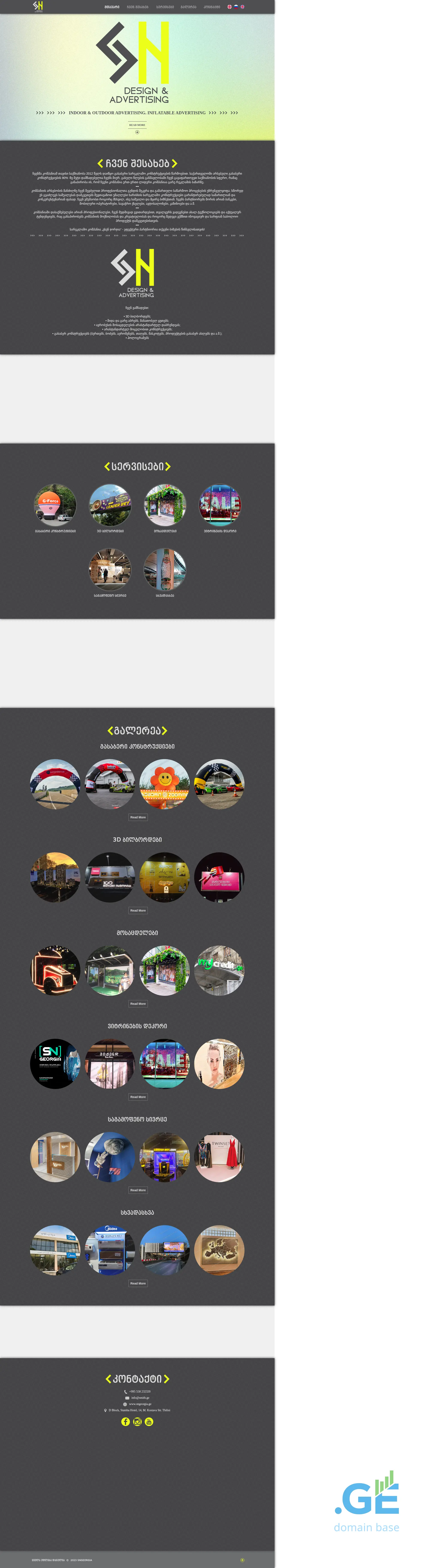 Screenshot of the site sngeorgia.ge