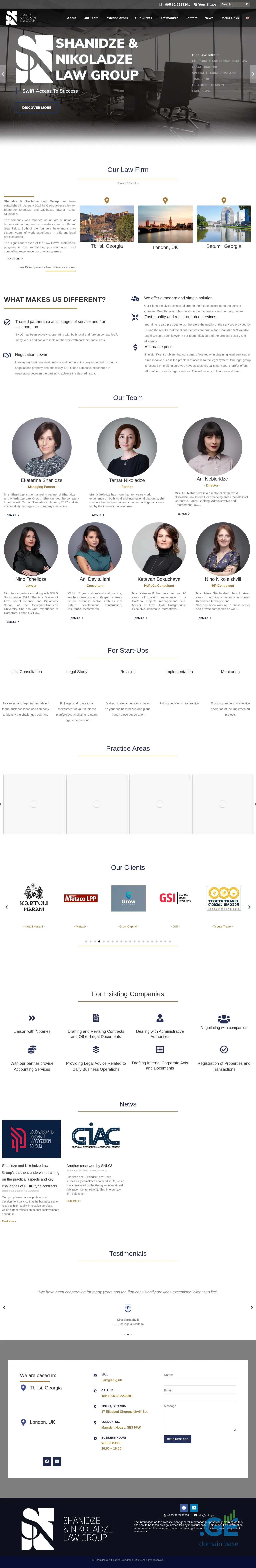 Screenshot of the site snlg.ge