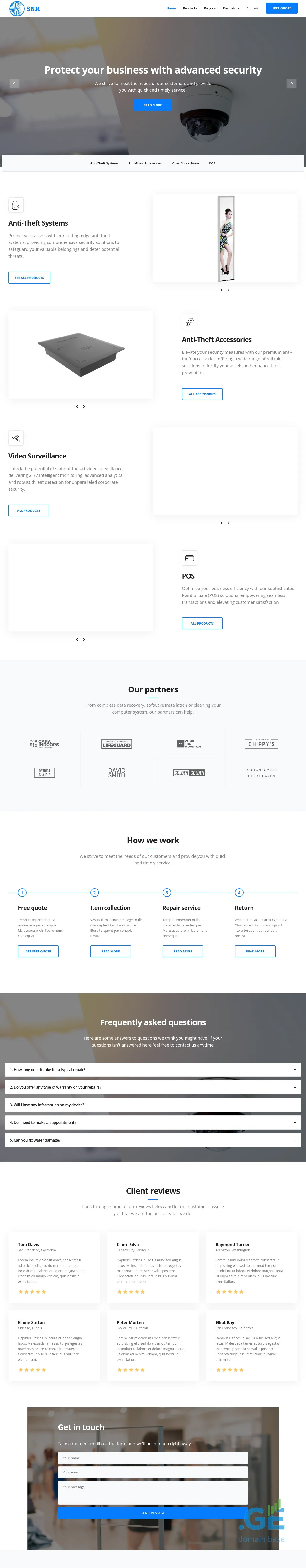 Screenshot of the site snr.ge