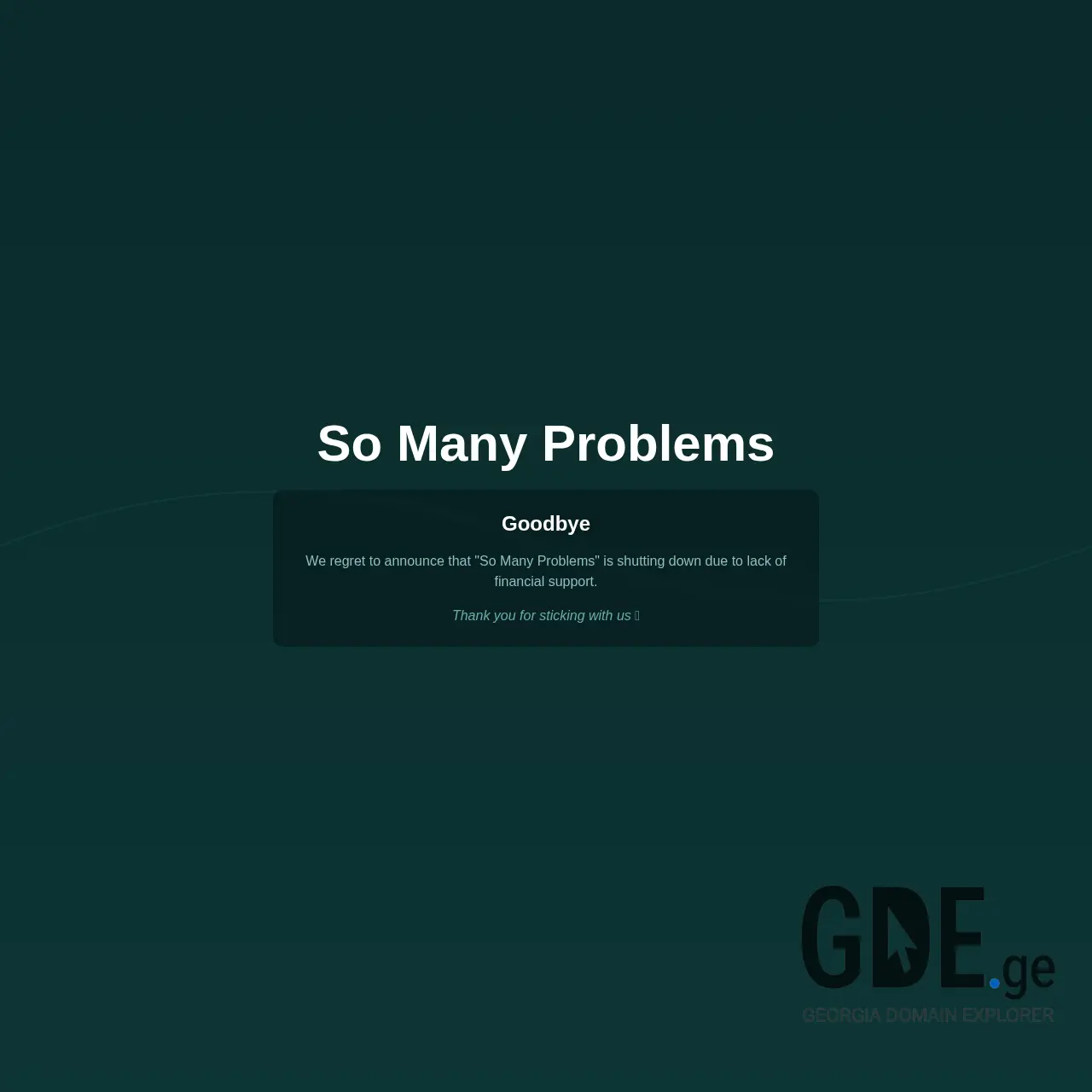 Screenshot of the site so-many-problems.ge at 2025-12-11