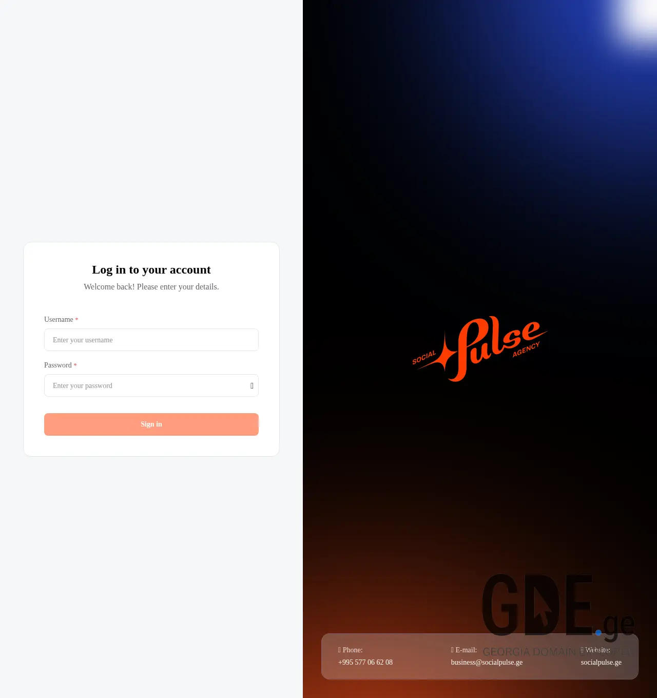 Screenshot of the site socialanalytics.ge at 2025-12-06