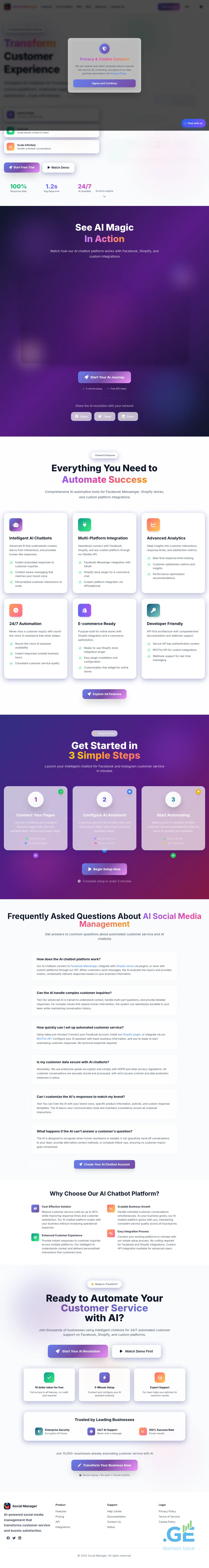 Screenshot of the site socialmanager.ge