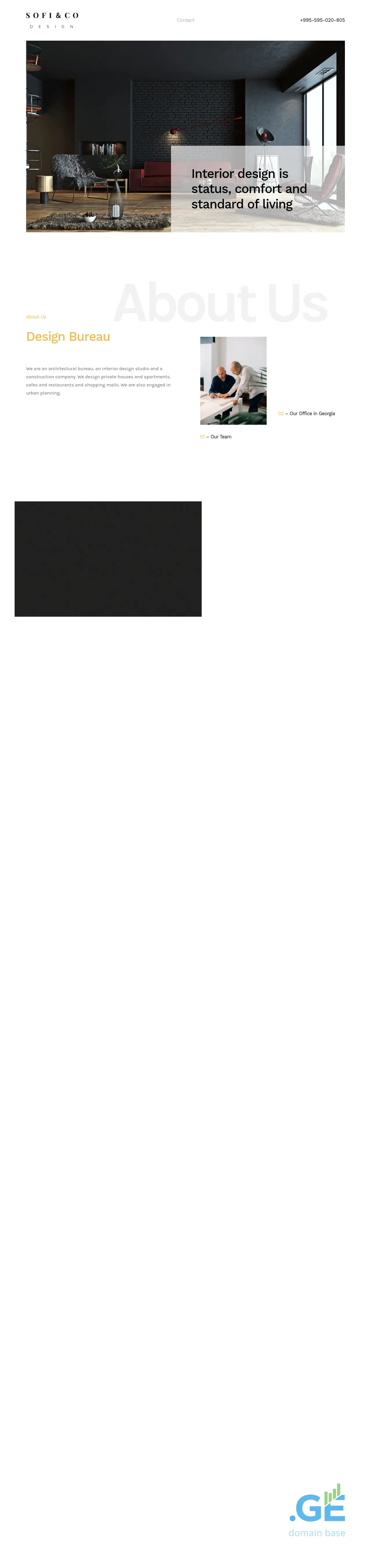 Screenshot of the site sofidesign.ge at 2025-10-12