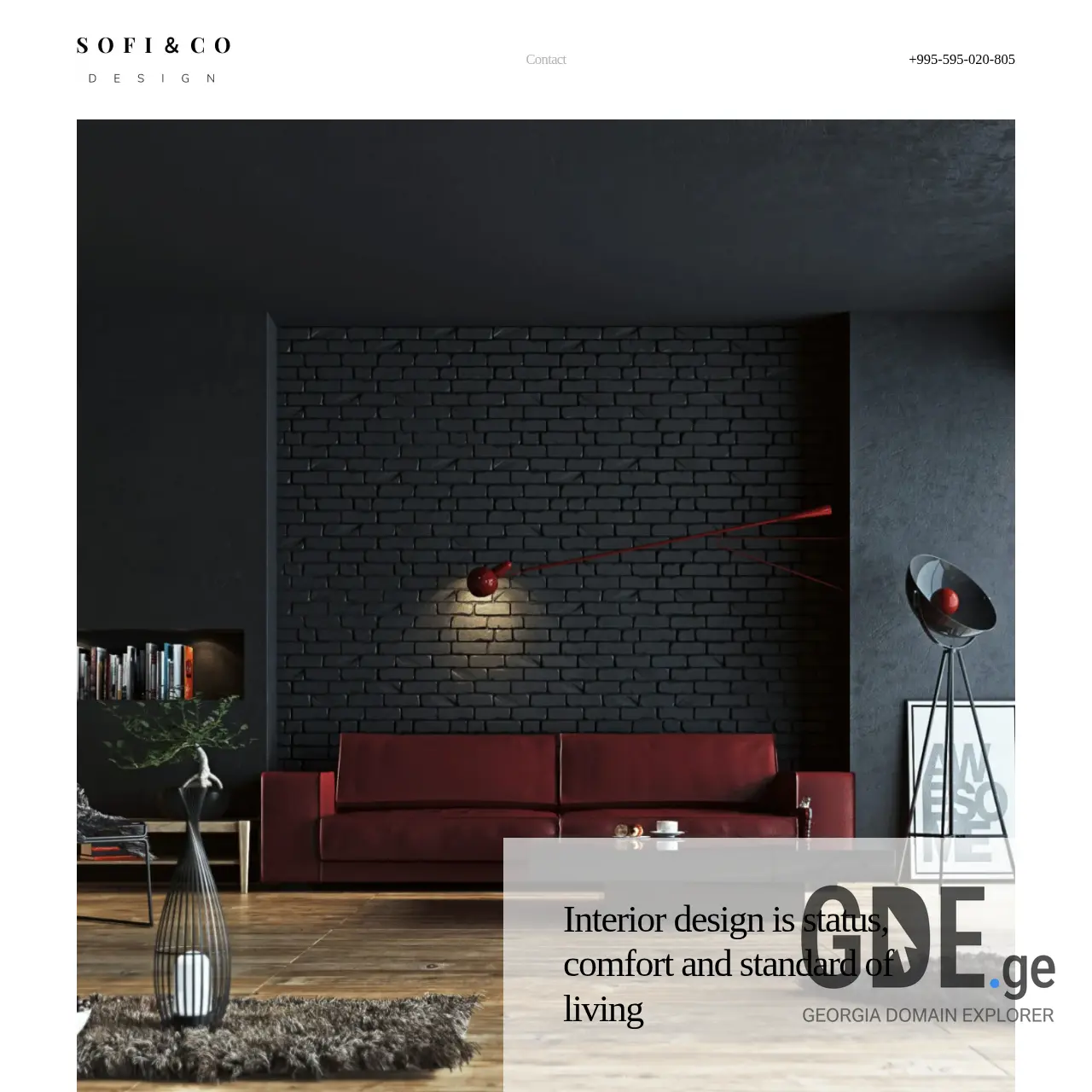 Screenshot of the site sofidesign.ge at 2025-12-12