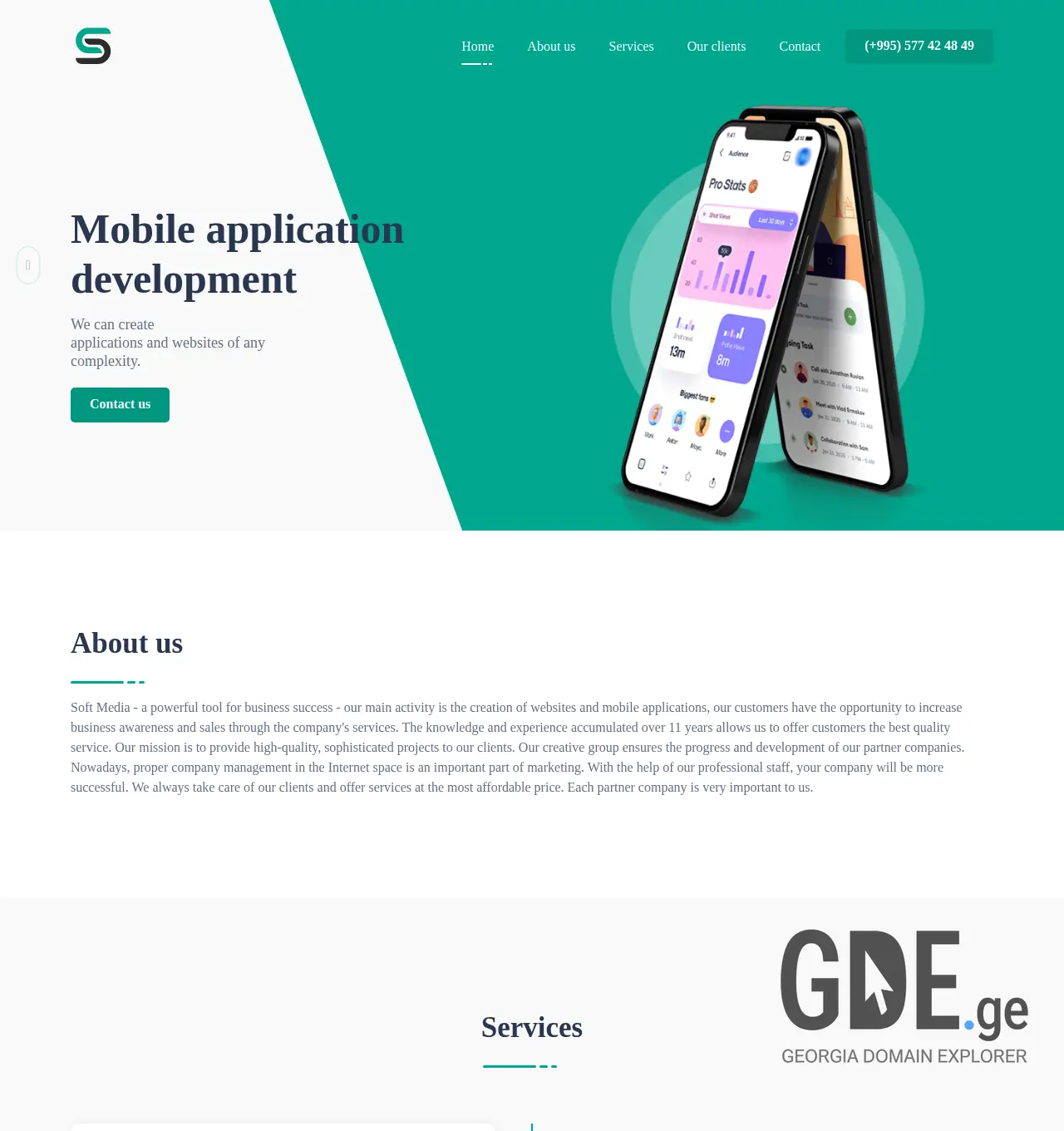 Screenshot of the site softmedia.ge at 2025-11-30