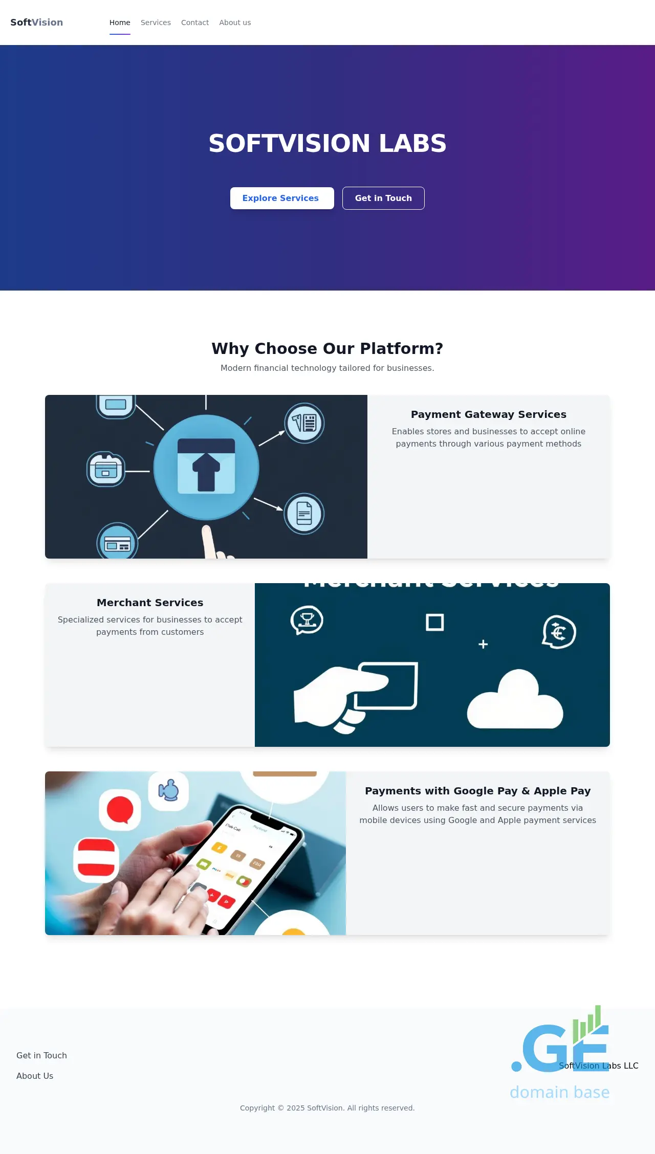 Screenshot of the site softvision.ge