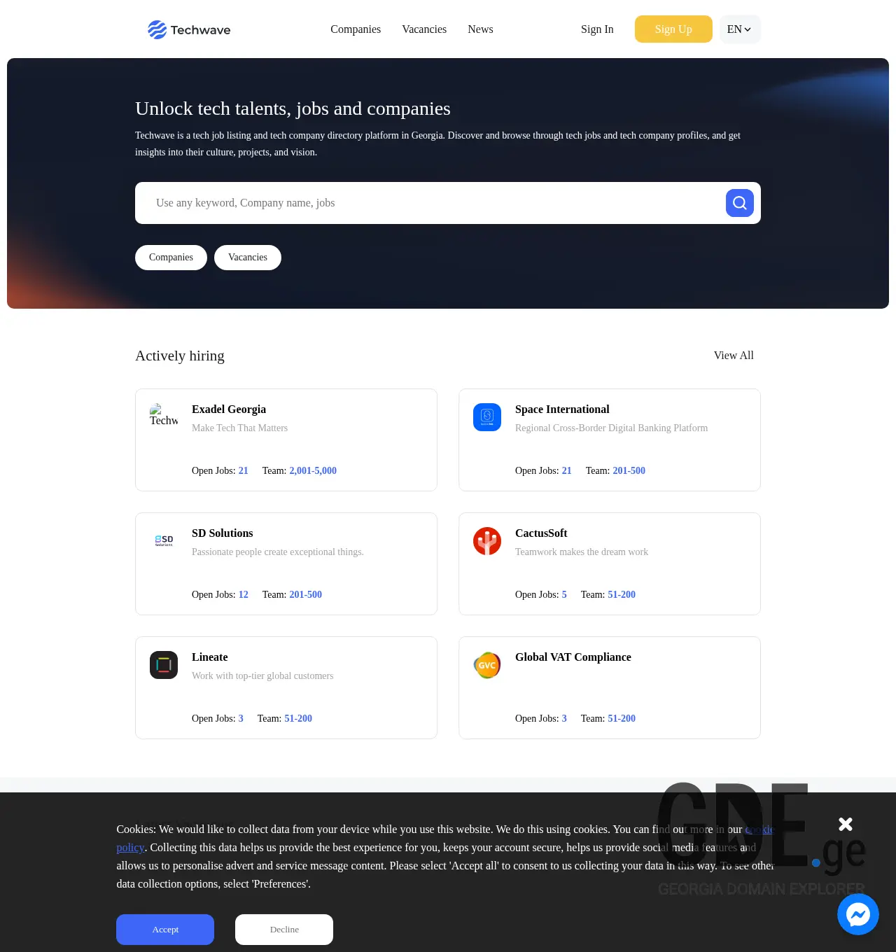 Screenshot of the site software.ge at 2025-11-29