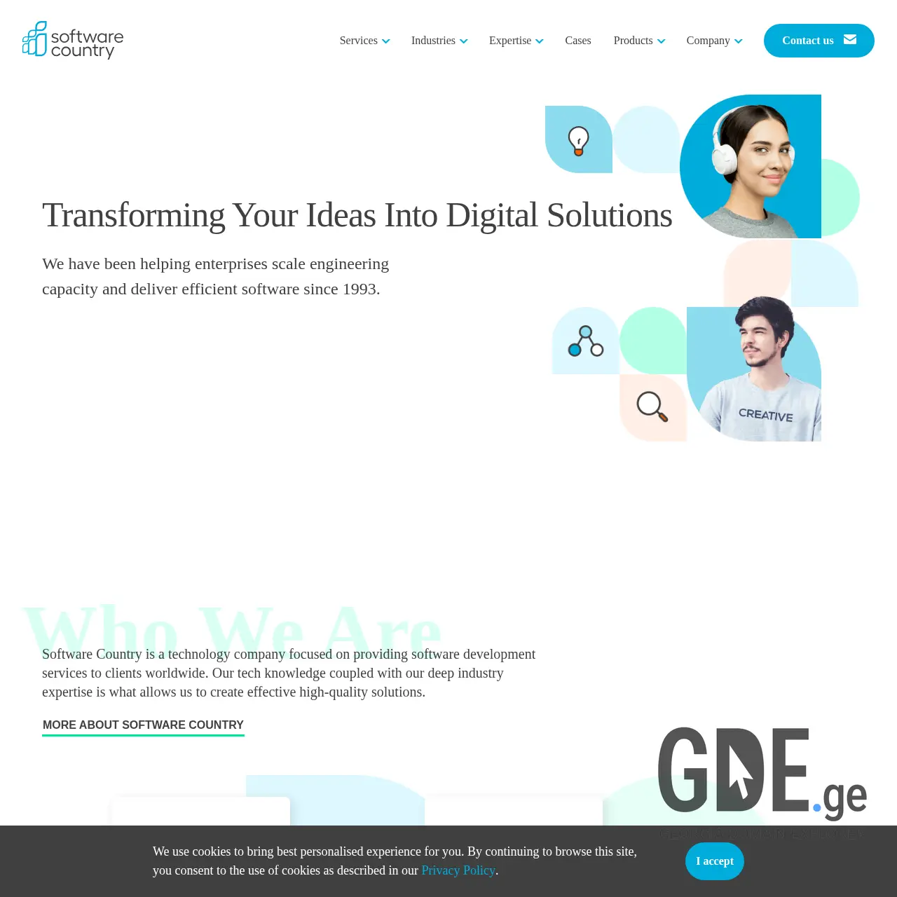 Screenshot of the site softwarecountry.ge at 2025-12-12