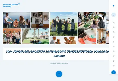 Screenshot of softwaretestersacademy.ge