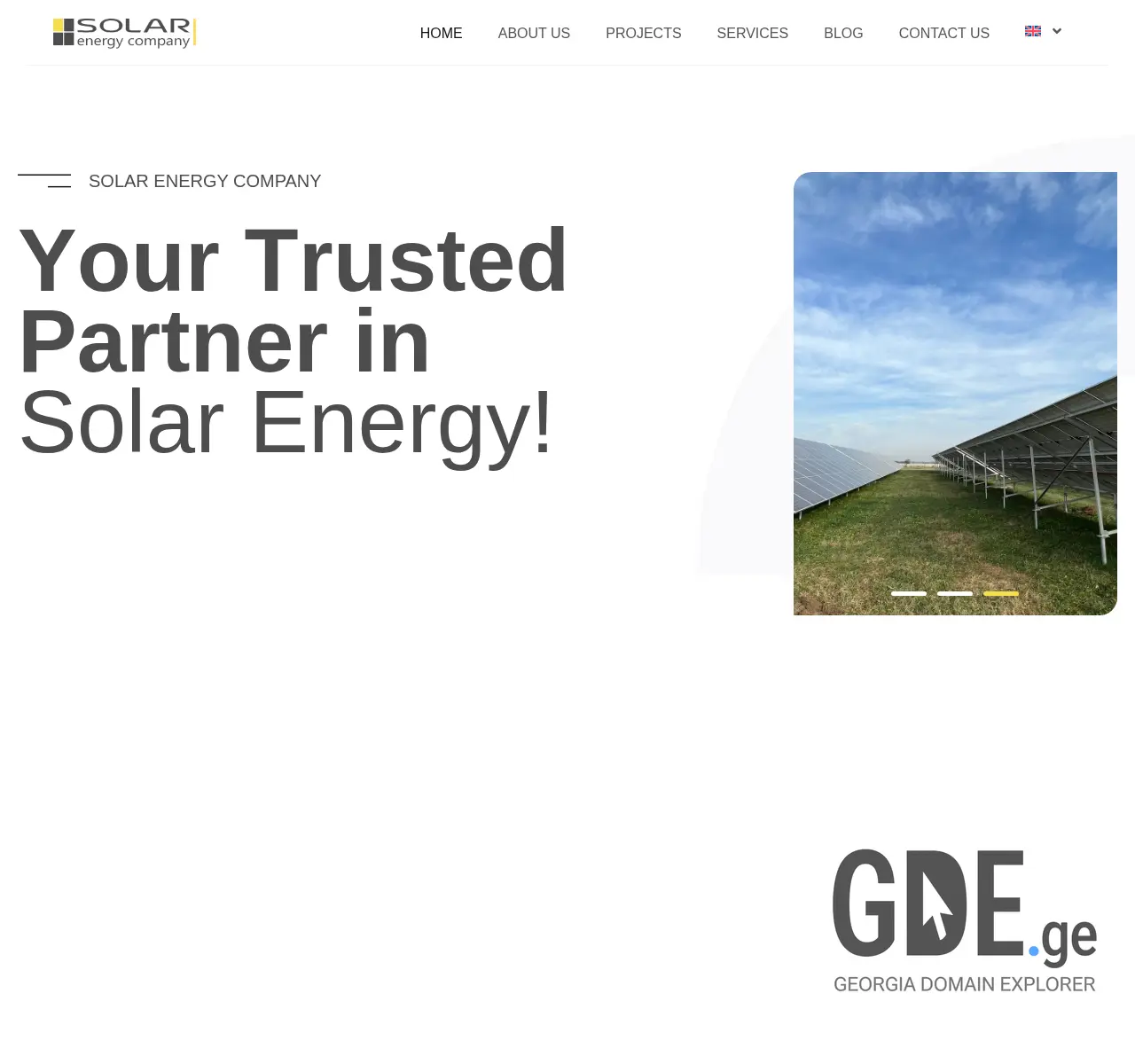 Screenshot of the site solar.ge at 2025-11-26