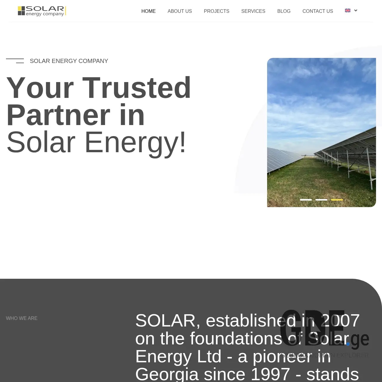 Screenshot of the site solar.ge at 2025-12-18