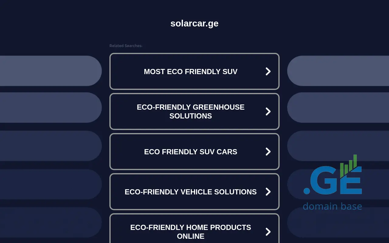 Screenshot of the site solarcar.ge