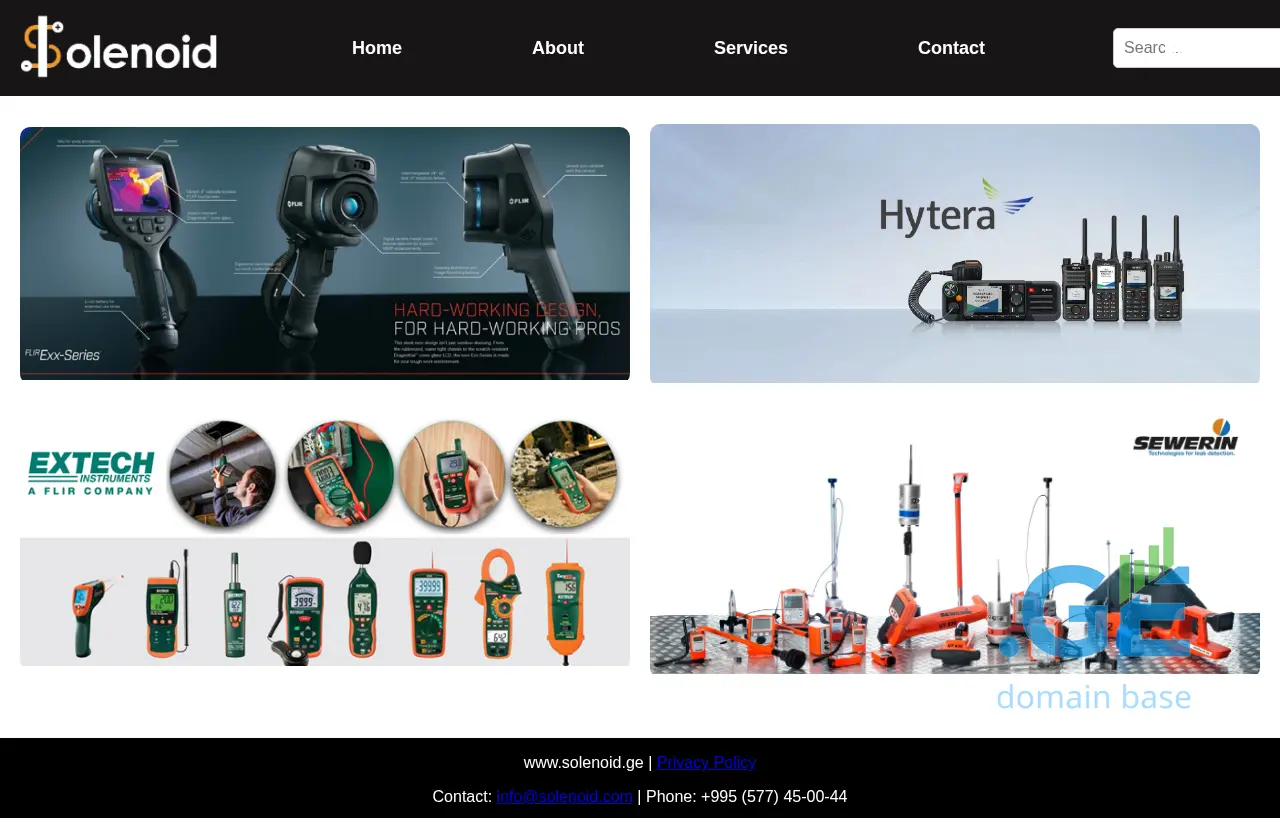 Screenshot of the site solenoid.ge