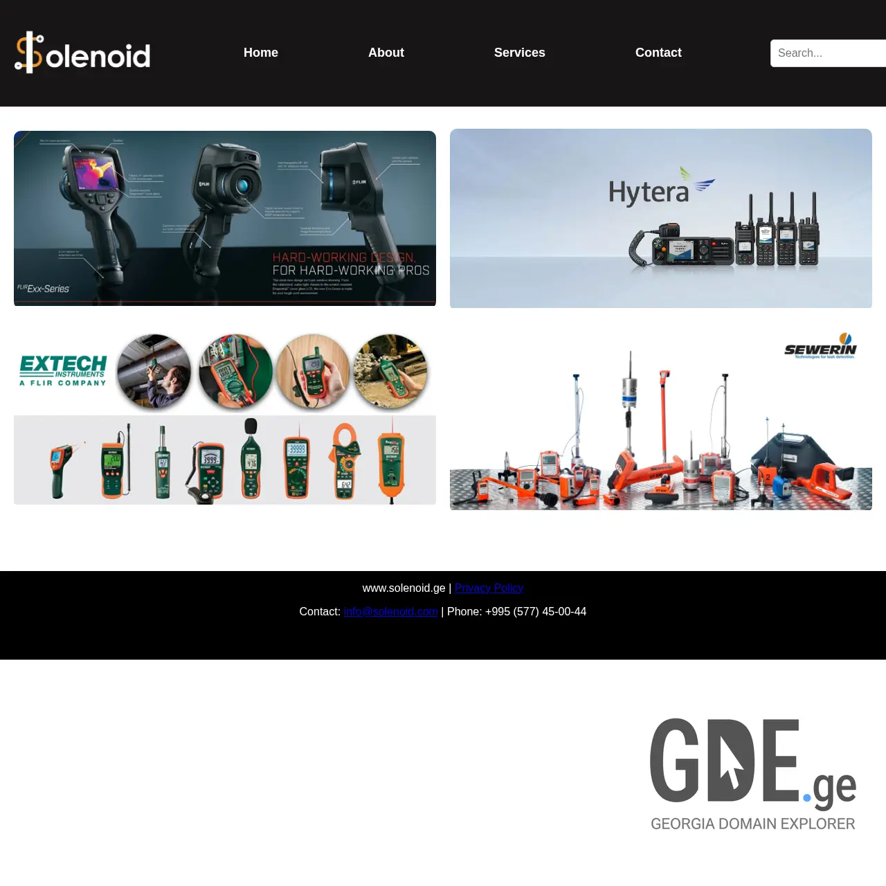 Screenshot of the site solenoid.ge at 2025-12-13