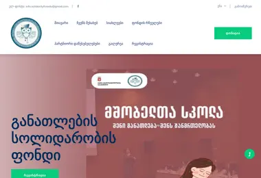Screenshot of solidarityedu.ge