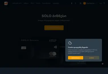 Screenshot of solobusiness.ge