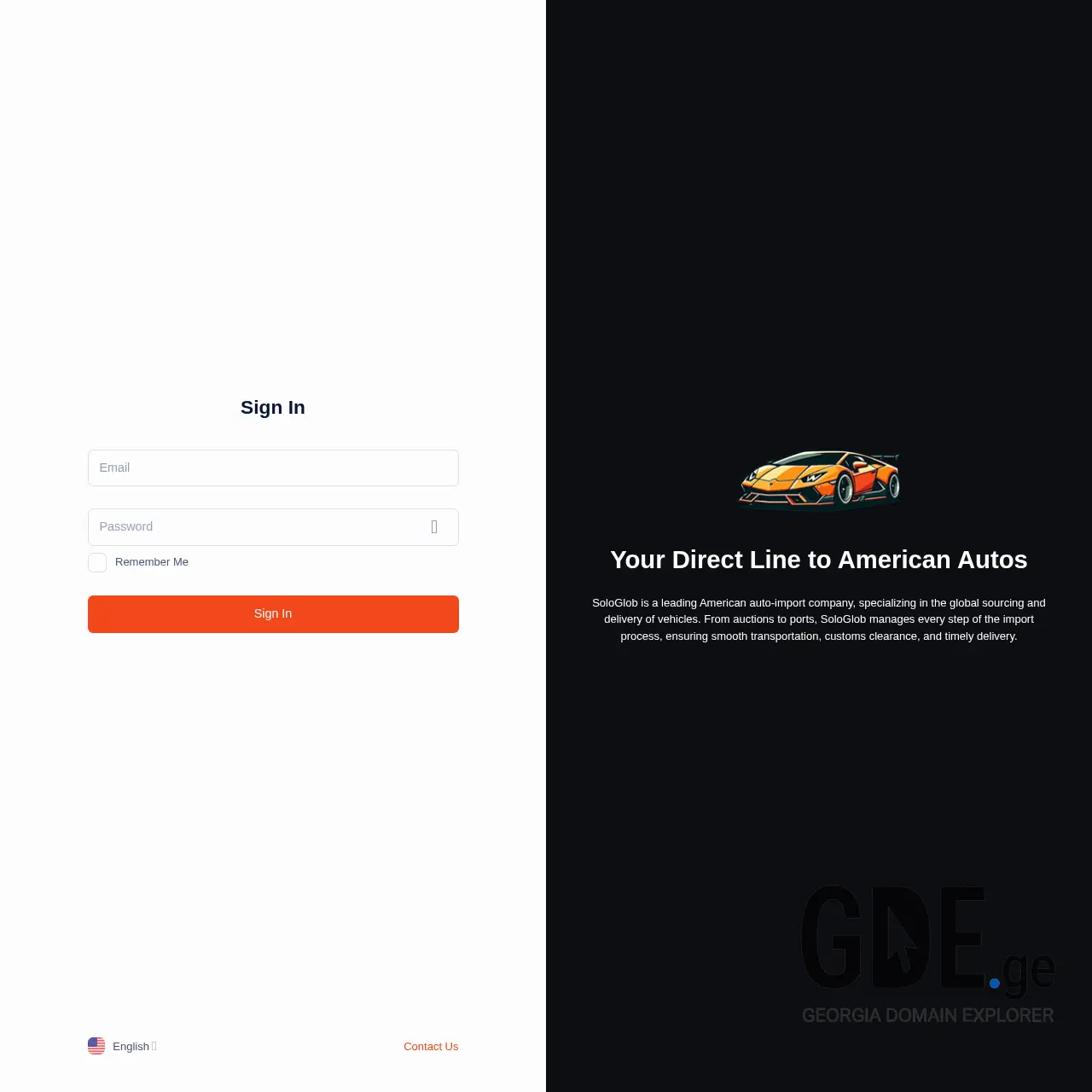 Screenshot of the site sologlob.ge at 2025-12-13