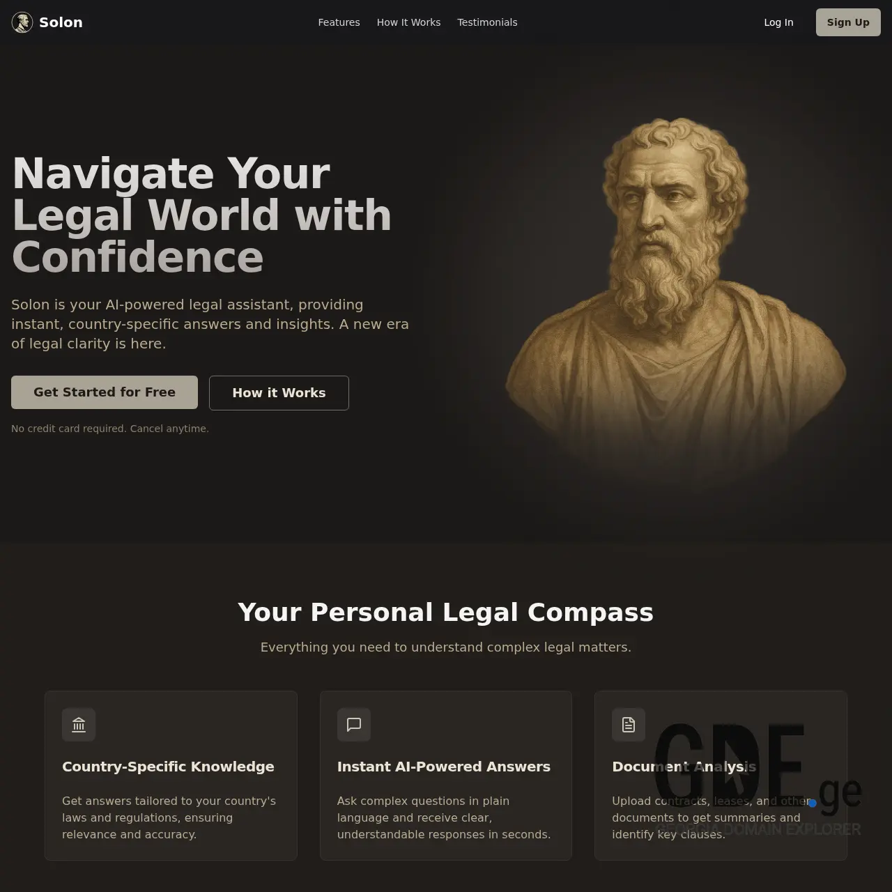 Screenshot of the site solon.ge at 2025-12-13