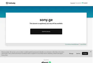 Скриншот sony.ge