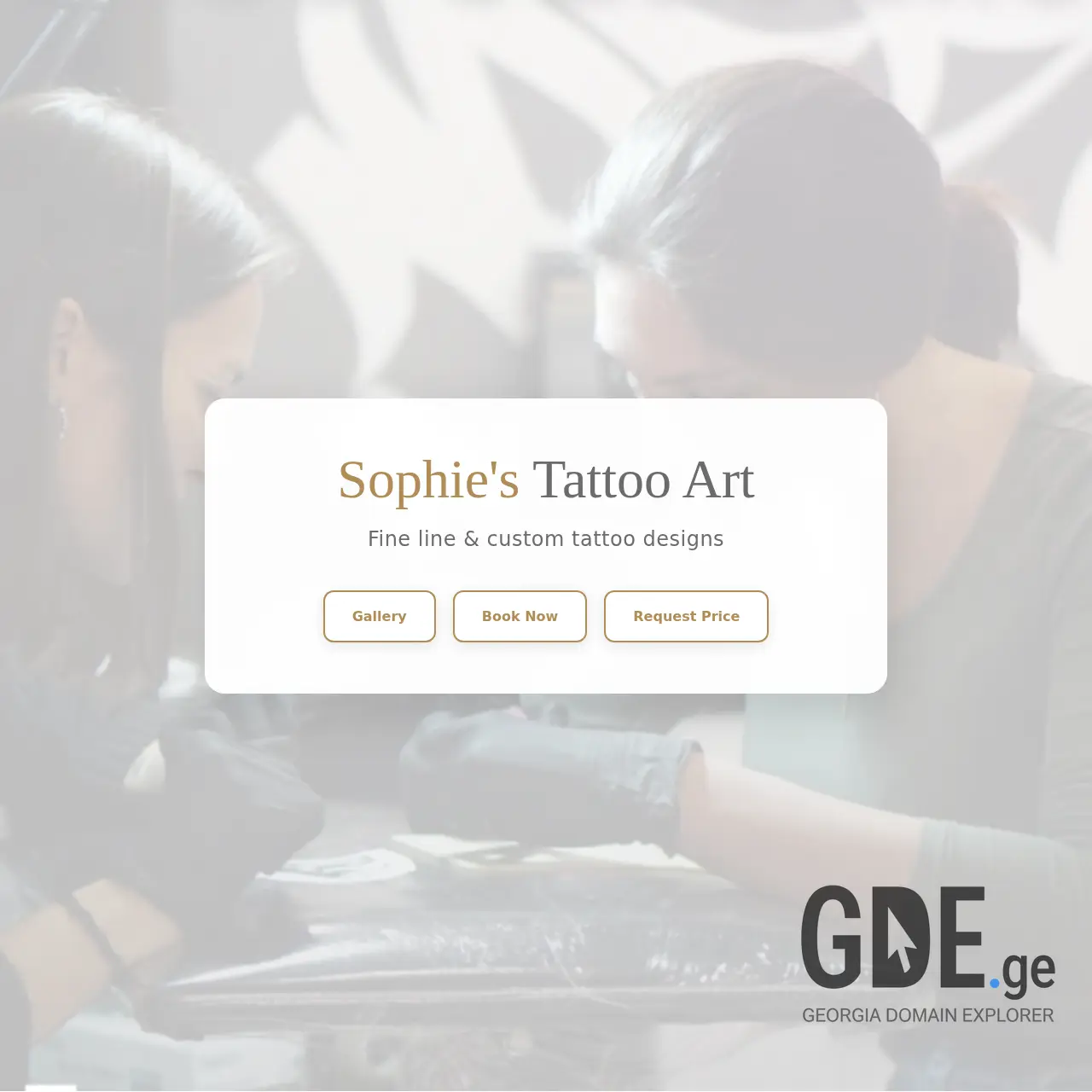Screenshot of the site sophiestattoo.ge at 2026-01-21