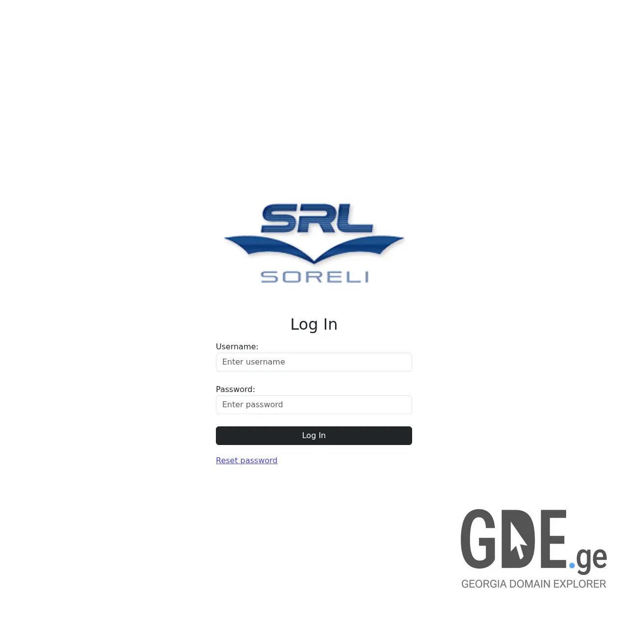 Screenshot of the site sorex.ge at 2025-12-13