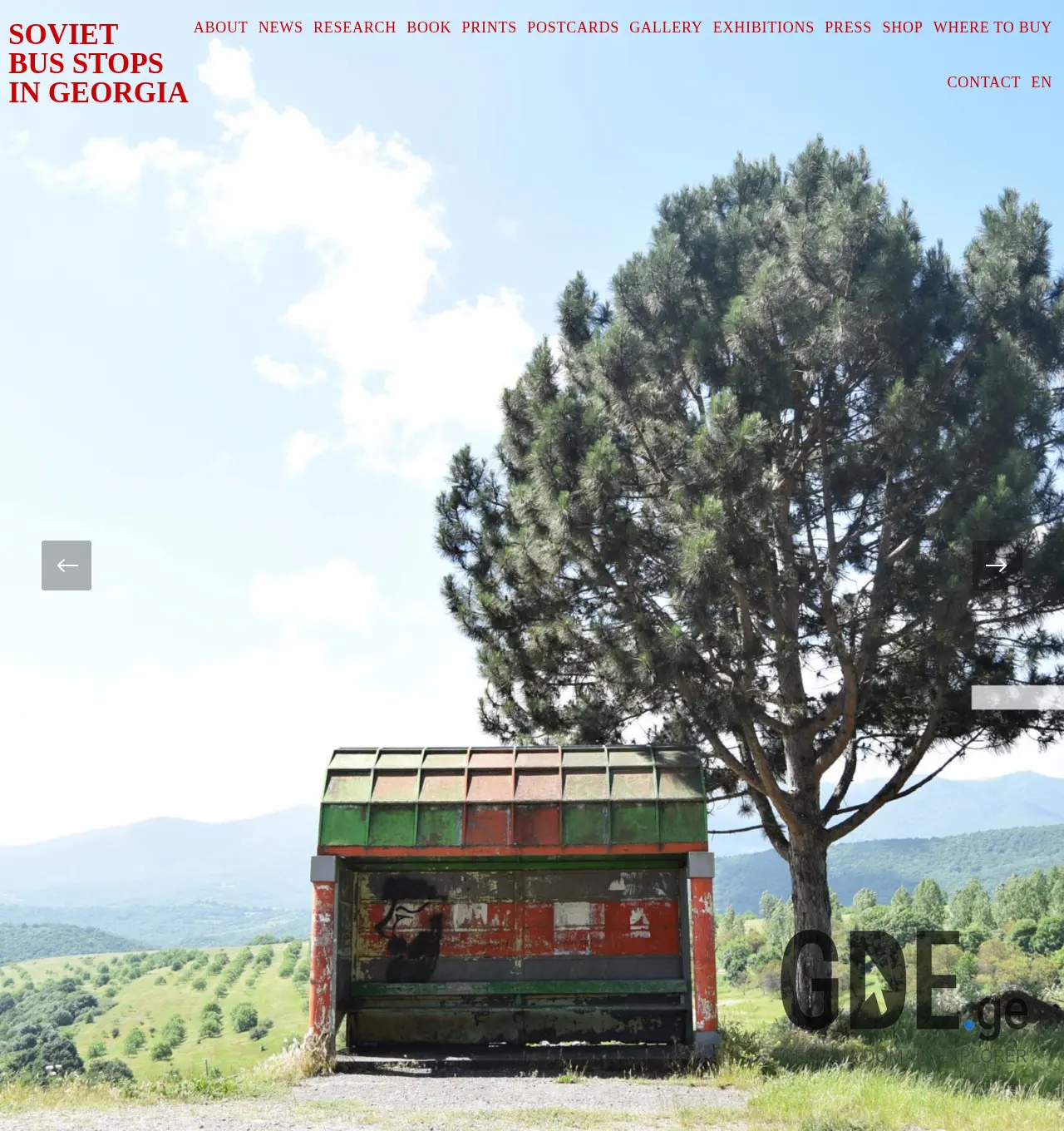 Screenshot of the site sovietbusstops.ge at 2025-12-03