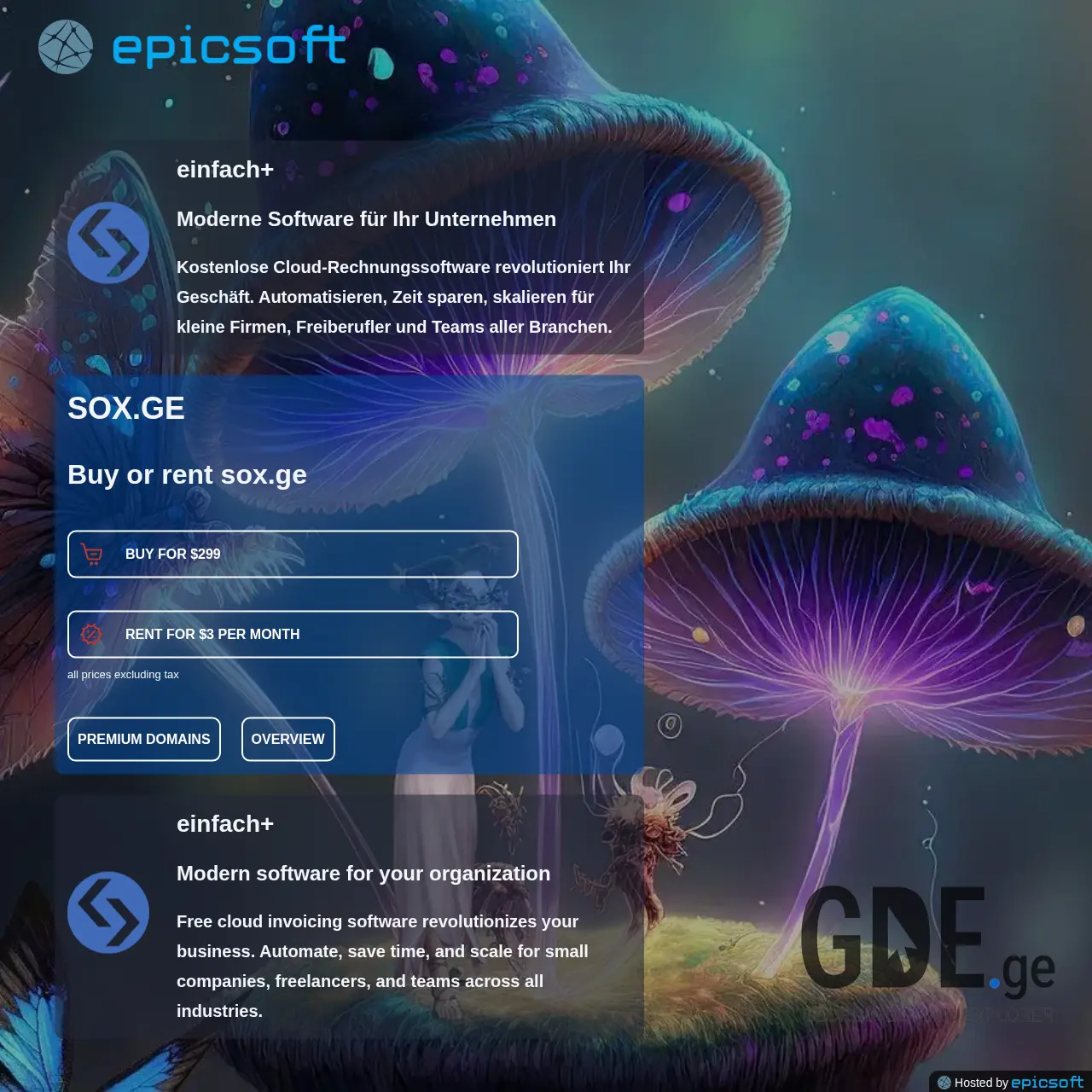 Screenshot of the site sox.ge at 2025-12-12