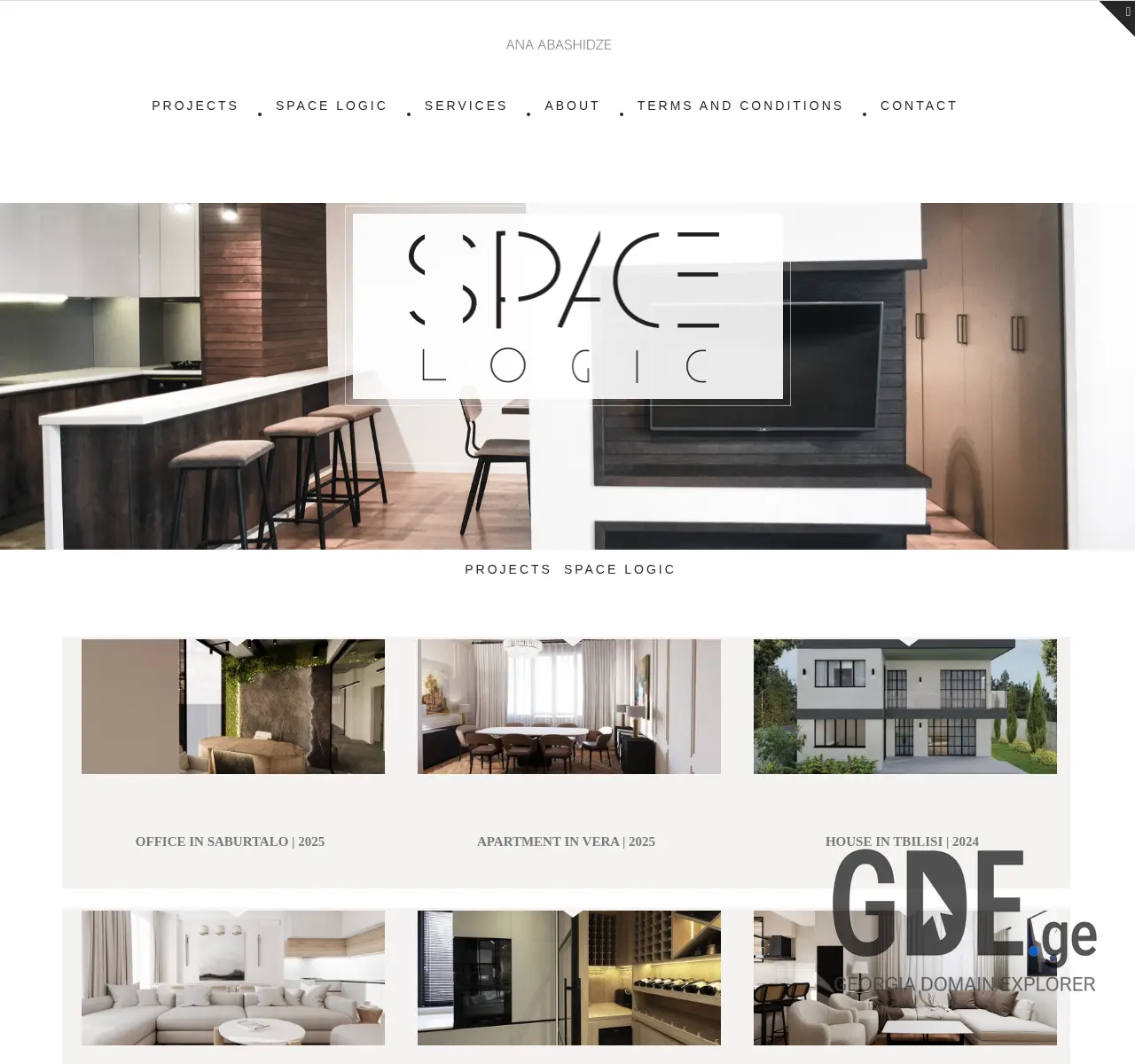 Screenshot of the site spacelogic.ge at 2025-11-25