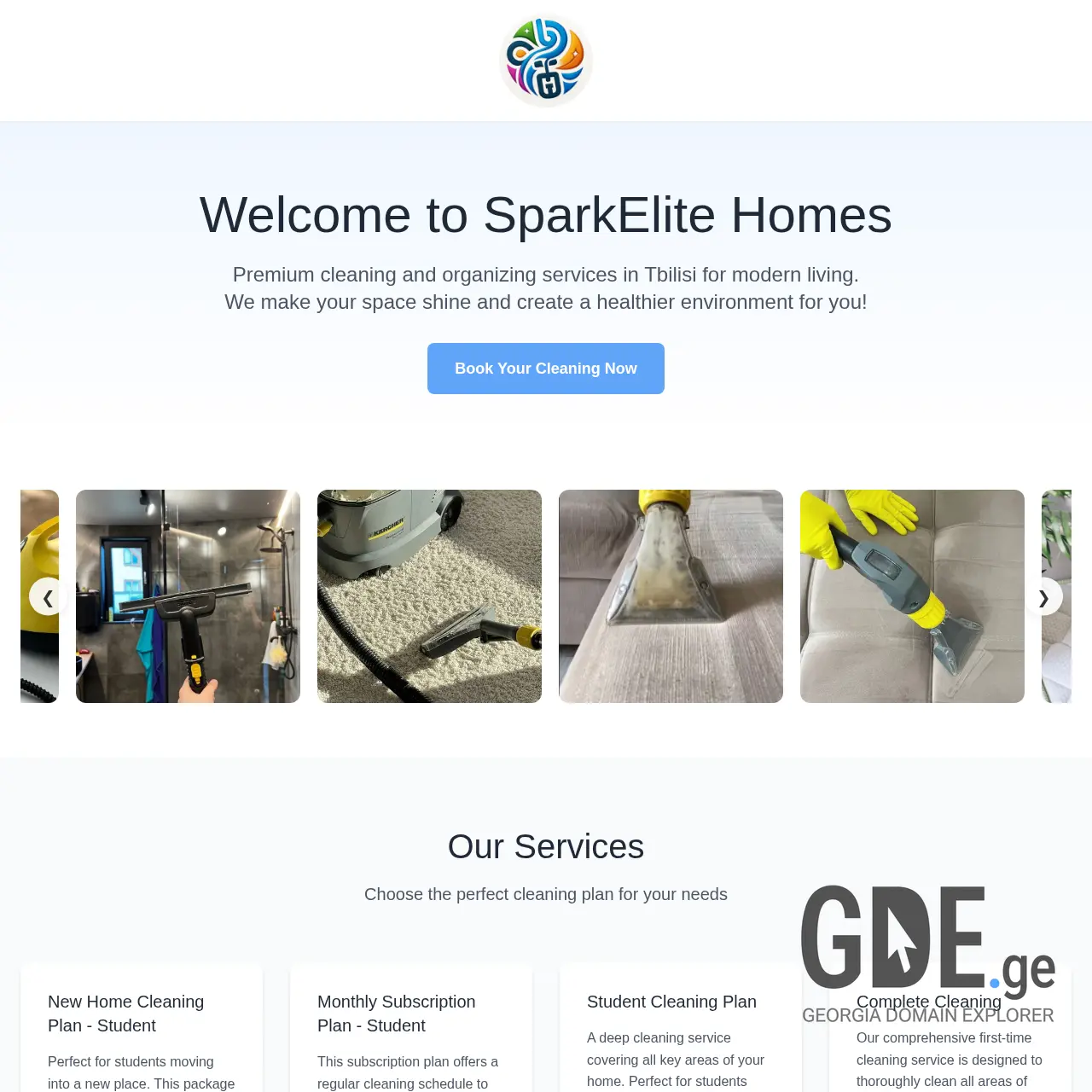 Screenshot of the site sparkelitehomes.ge at 2025-12-12