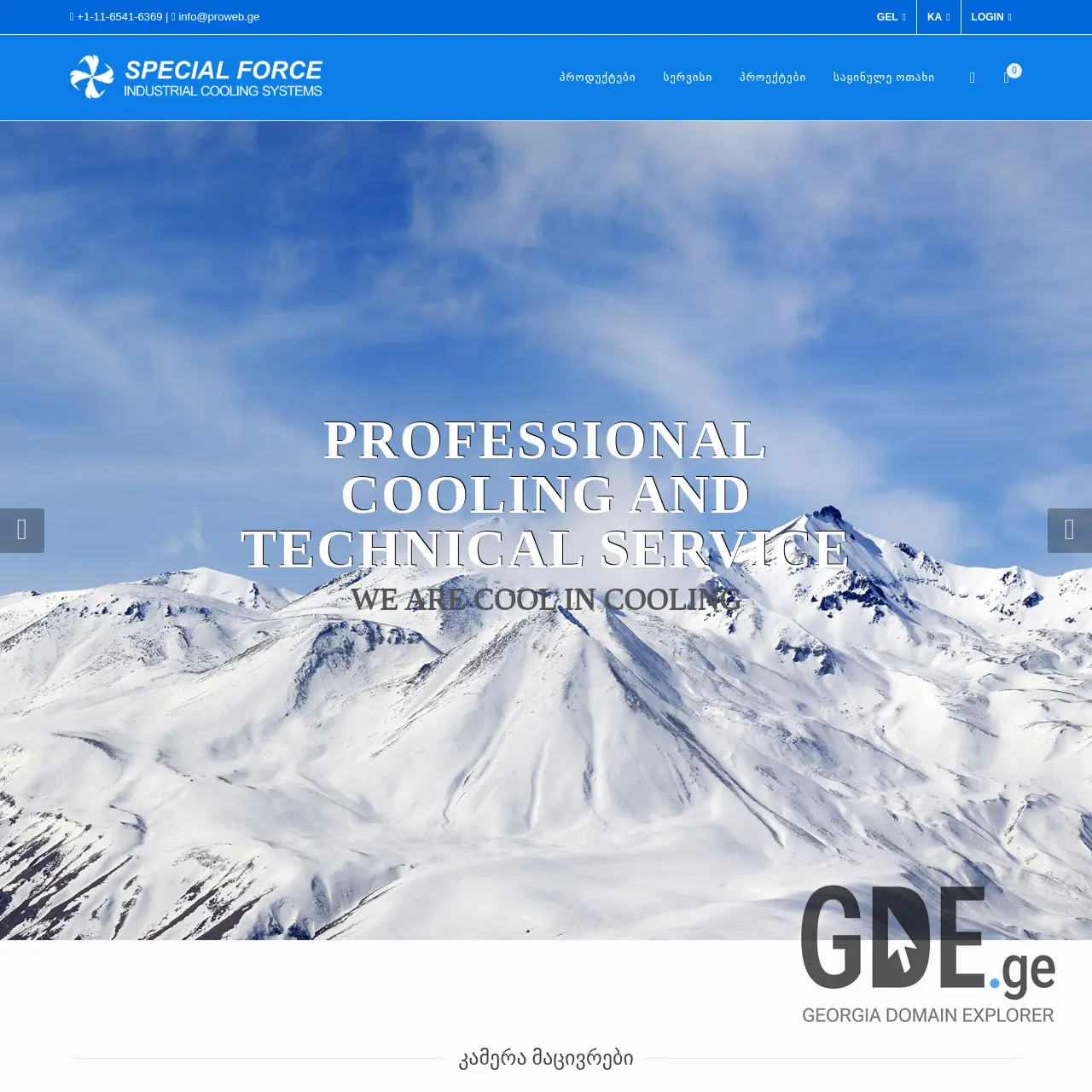 Screenshot of the site specialforce.ge at 2025-12-12