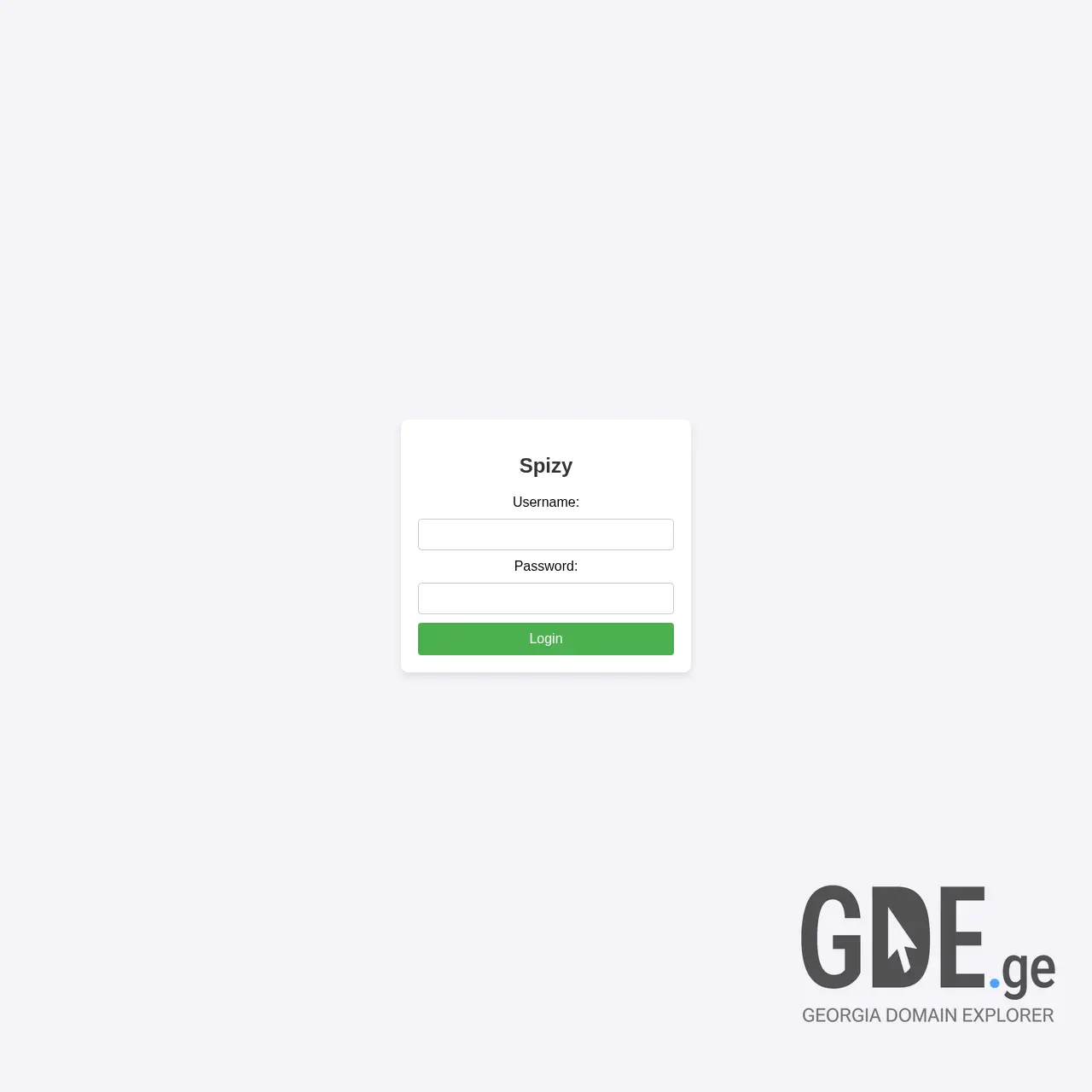 Screenshot of the site spizy.ge at 2025-12-12