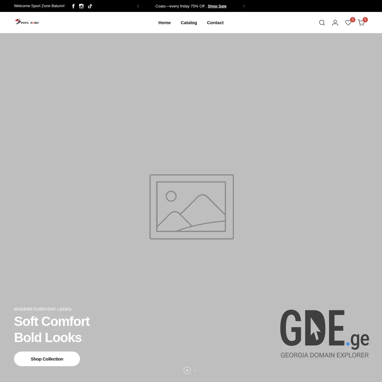 Screenshot of the site sport-zone.ge at 2026-02-27