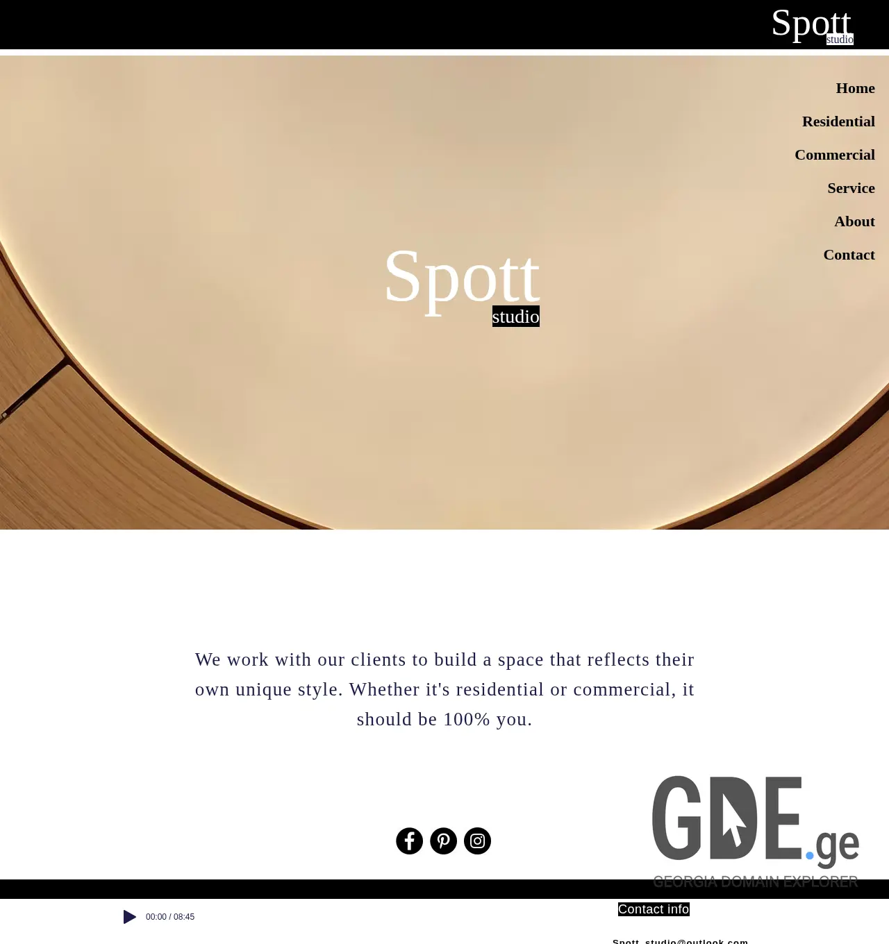 Screenshot of the site spott.ge at 2025-12-03