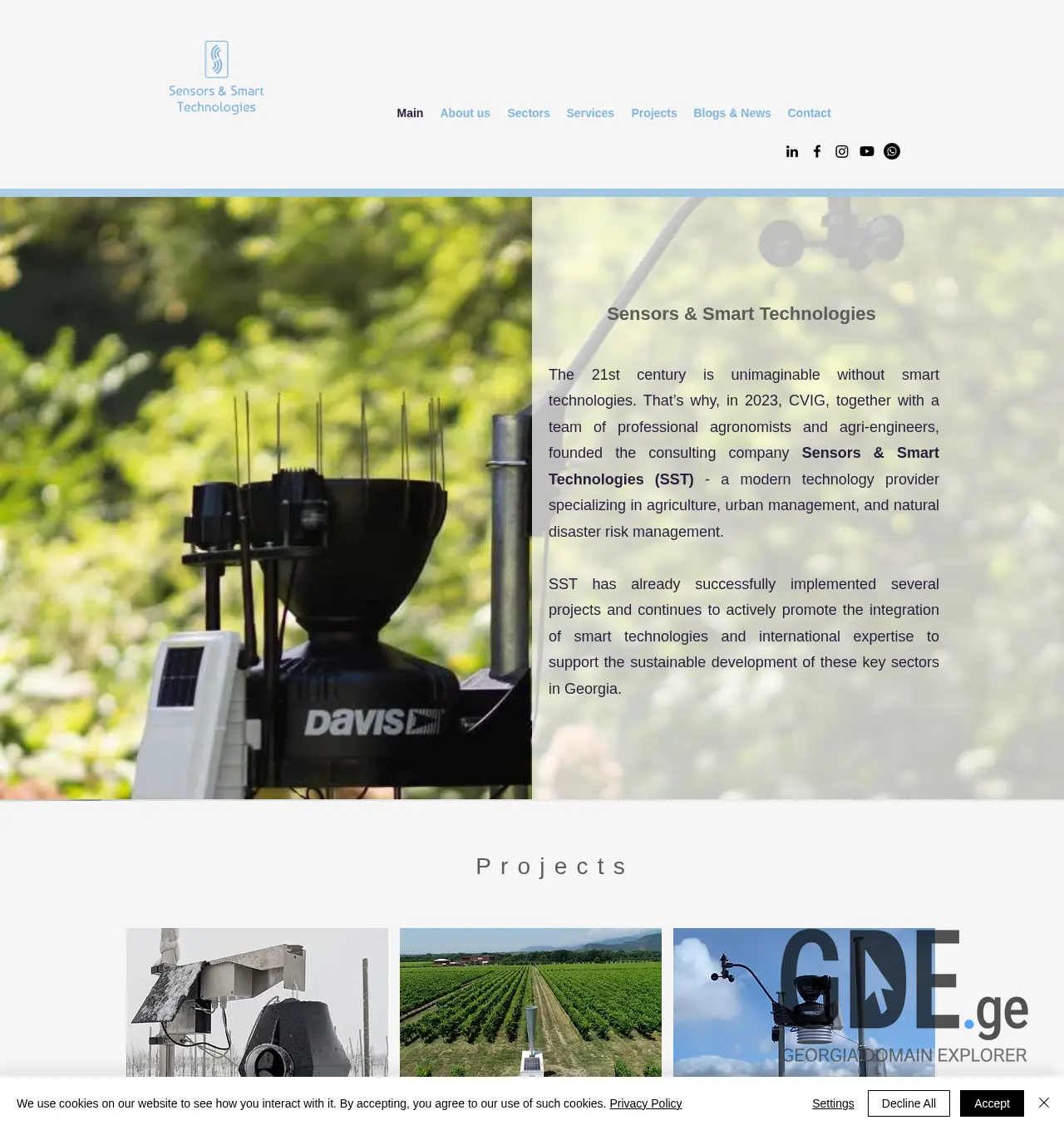 Screenshot of the site sst.ge at 2025-11-29