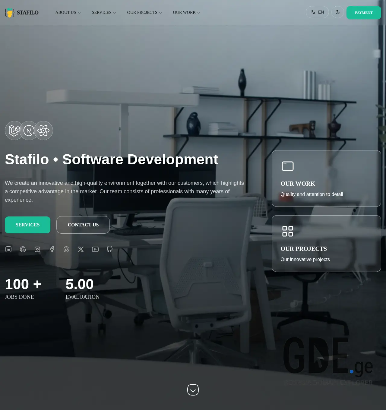 Screenshot of the site stafilo.ge at 2025-12-01