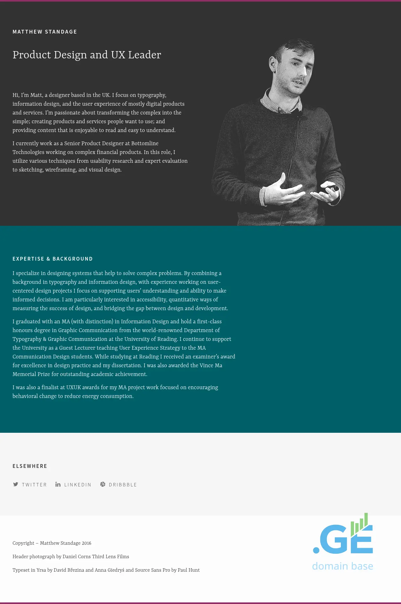 Screenshot of the site standa.ge