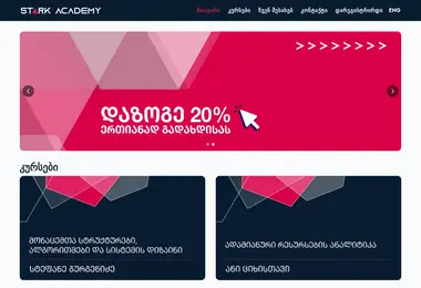 Screenshot of starkacademy.ge