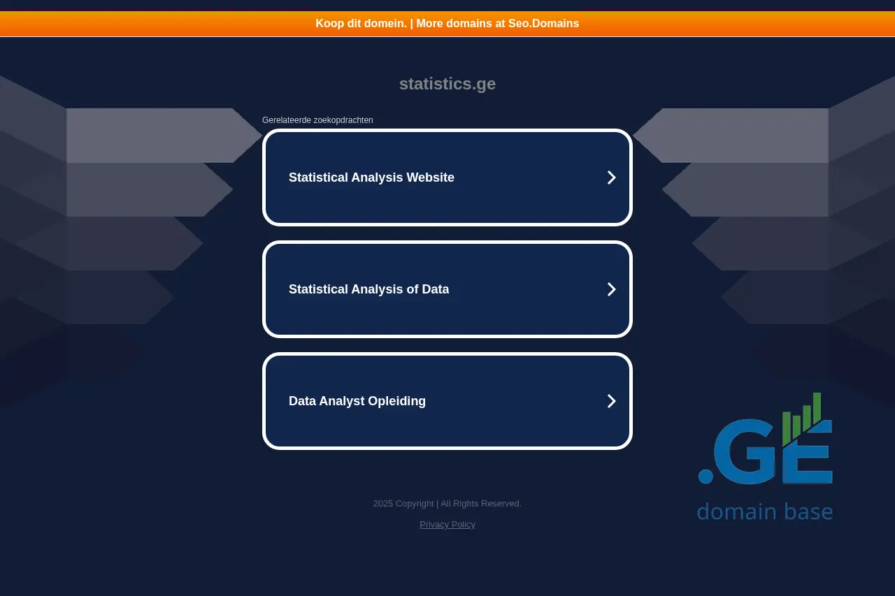 Screenshot of the site statistics.ge